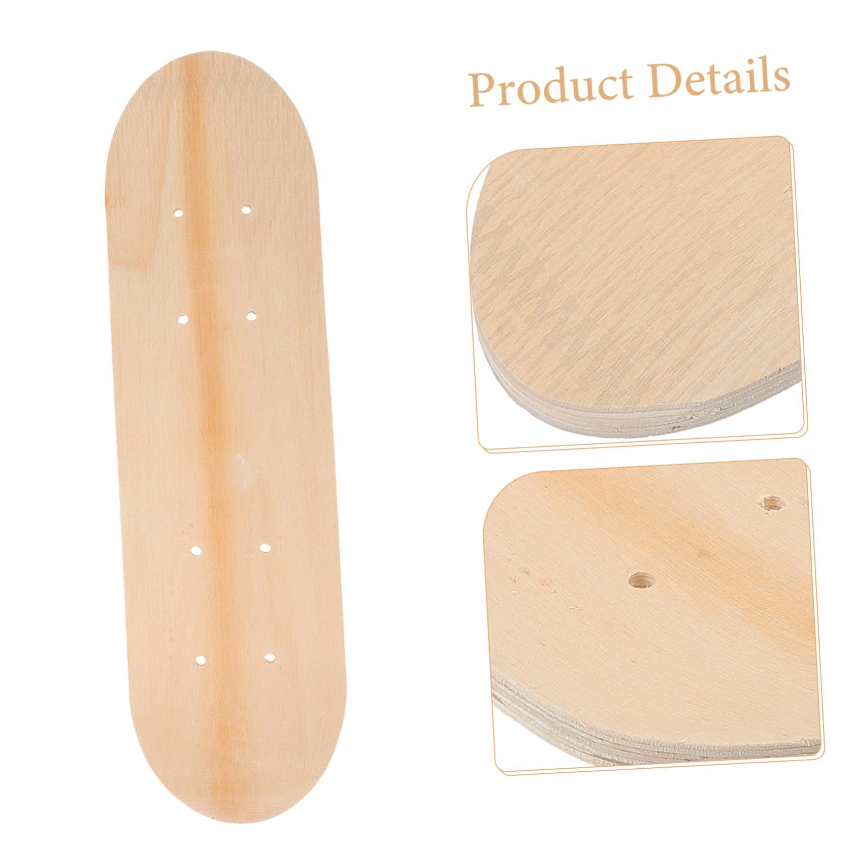 Planche de Skate Vierge Skateboard Enfant 43 Pouces 7 Couches D'ÉRable Double Face Planche Blanche pour DIY CréAtif Et DéCoration