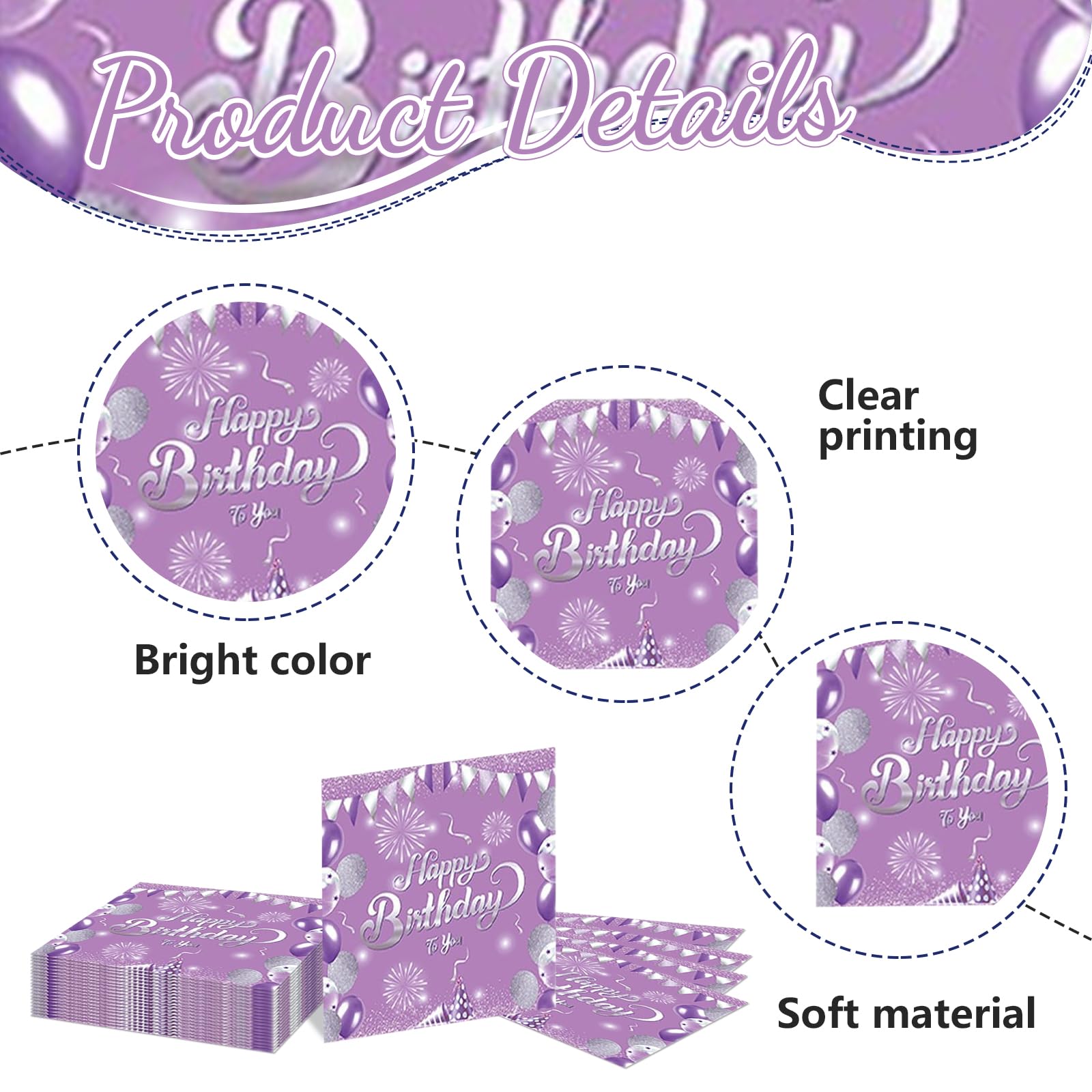 Servetten Happy Birthday Roze | Verjaardag | 20 stuks