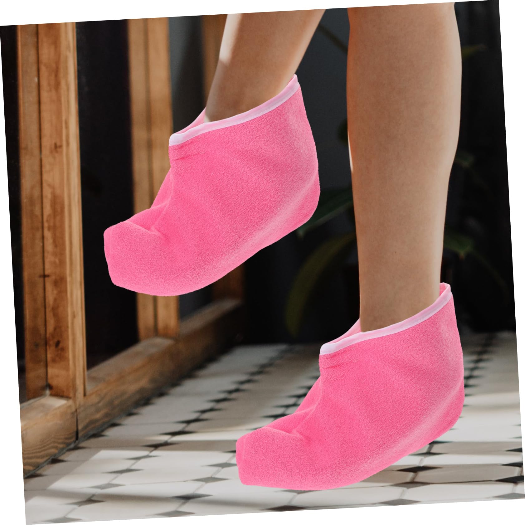 Healvian 5paia Copripiedi Cera Parafina Per Trattamenti Estetici Accessori Per Pedicure Salone Comfort e Stile Per Cura Dei Piedi Per Uso Personale e Professionale