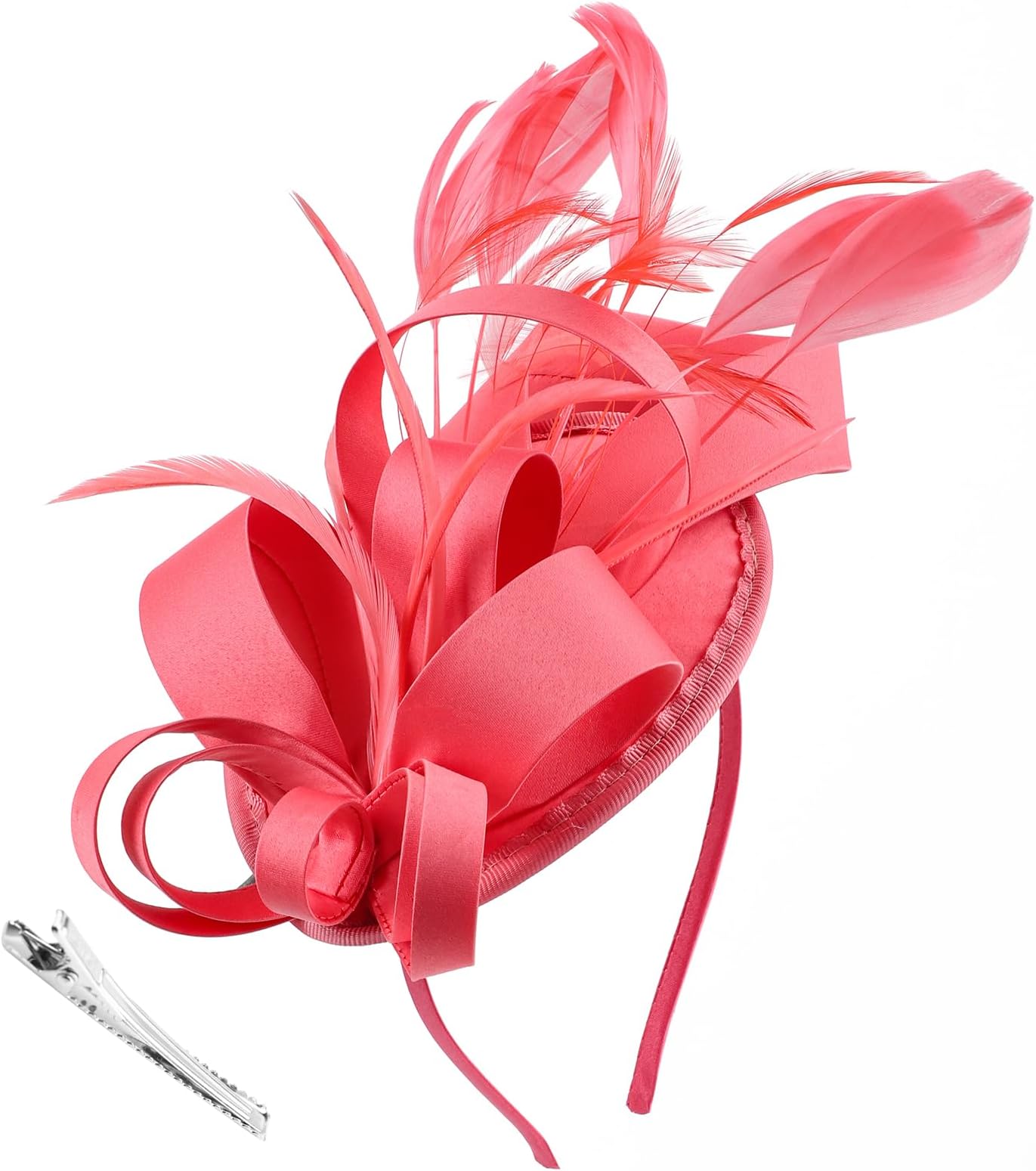 Fascinators Royal Banquet Ribbons Feathers Headwear Cocktail Tea Party Wedding Church Bridal Derby Hat for Women