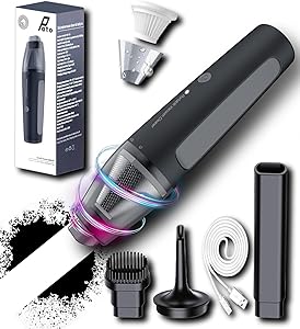 Cordless Handheld Vacuum Cleaner, Mini Car Vacuum with Powerful Suction, Portable Dust Collector.Black.