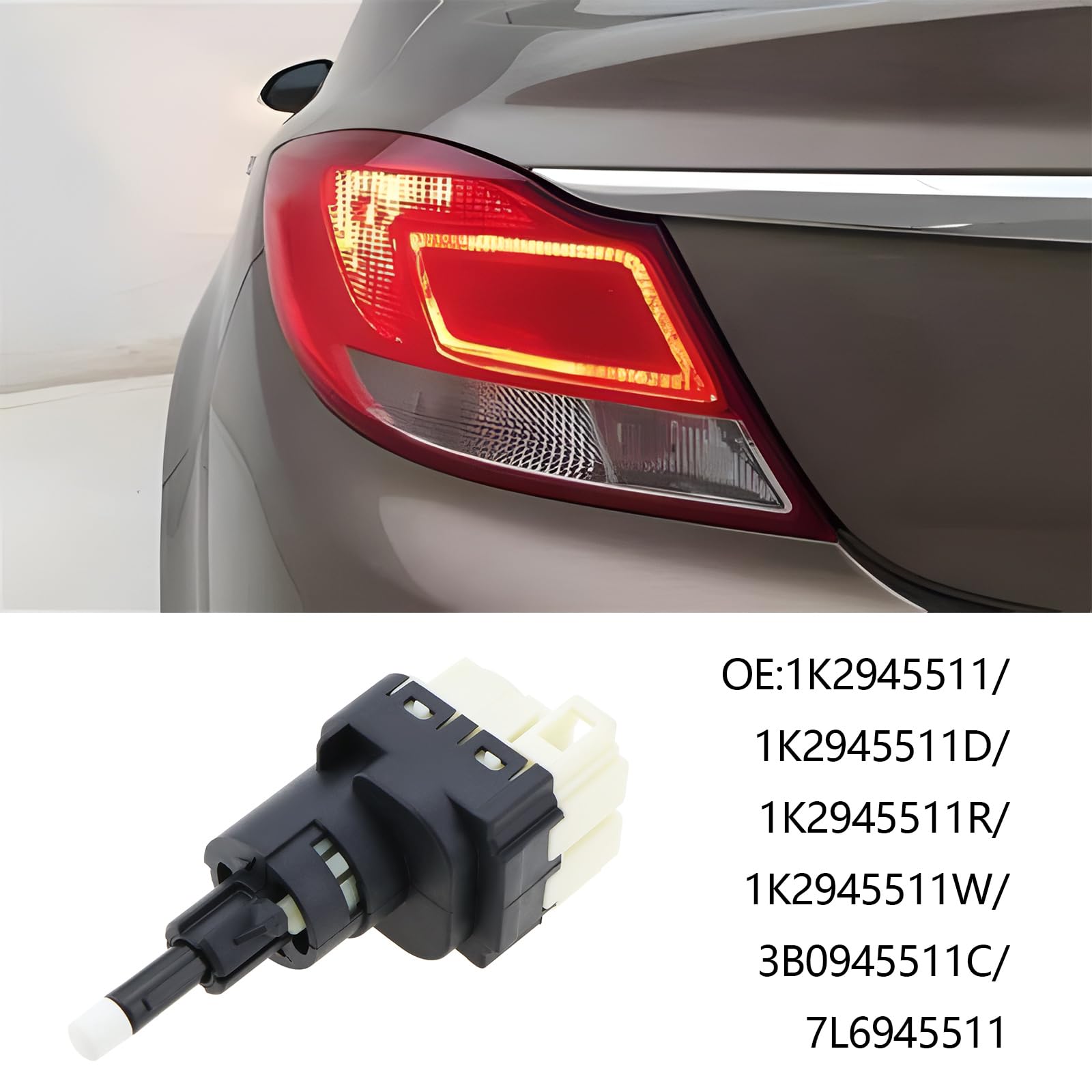 YINETTECH Interrupteur Feu Stop Automatique Compatible Audi A4 A6 A8 Volkswagen Passat 2003-2005 - Référence 1K2945511