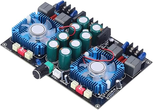 Digital Power Amplifier Board 2 Channel Audio Amplification Module with Cooling Fan TDA8954TH