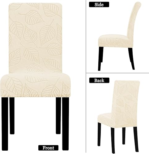 Miniatura 5 de Juego de 4 fundas grandes para sillas de comedor XL, fundas para sillas de comedor XLextra grandes, de elastano suave, extra grandes, fundas