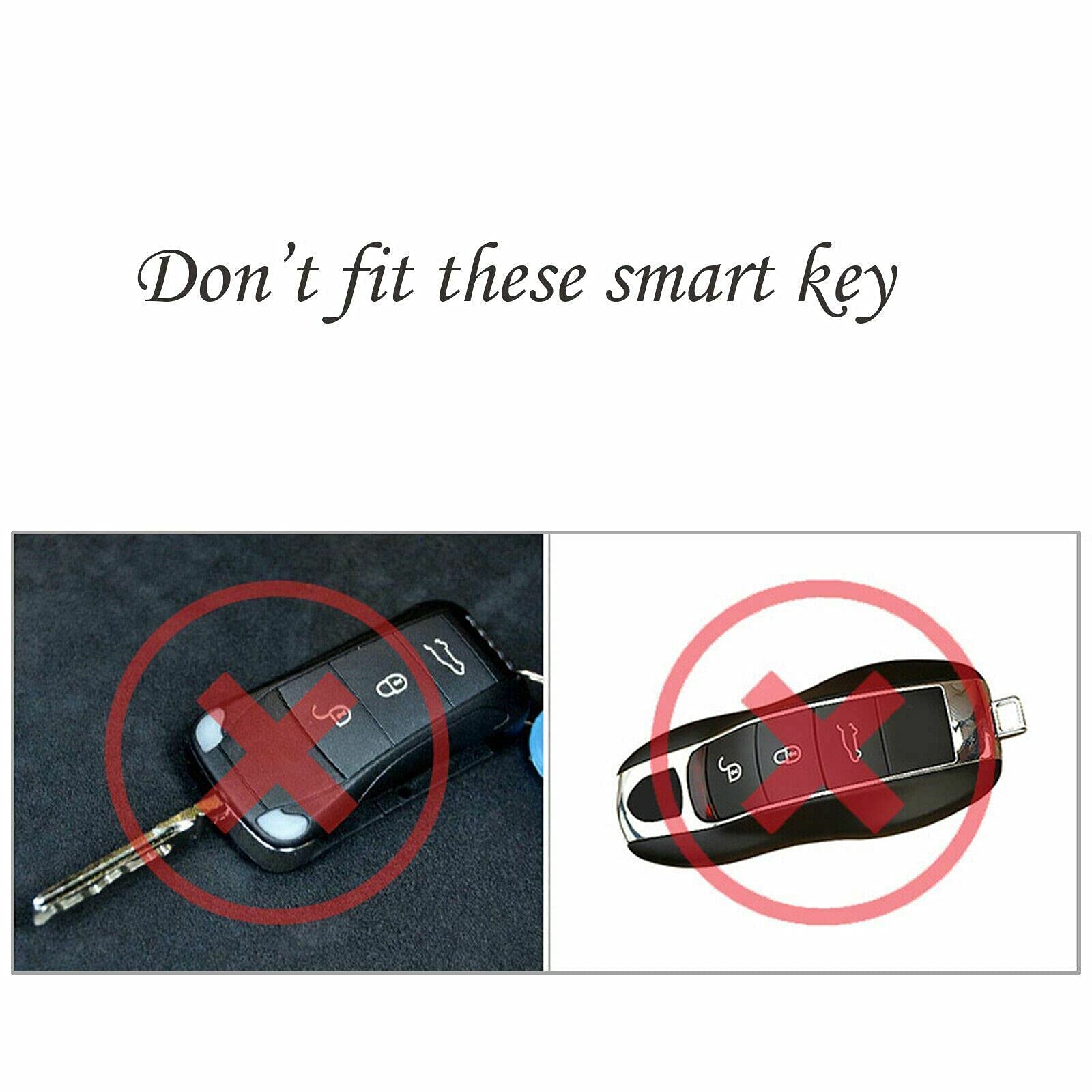 Xotic Tech Red Key Fob Cover Smart Remote Case Side Blades Shell, Compatible with 2017-up Porsche Panamera, 2019-up Porsche Cayenne G2, 2020-up 911 Carrera Taycan