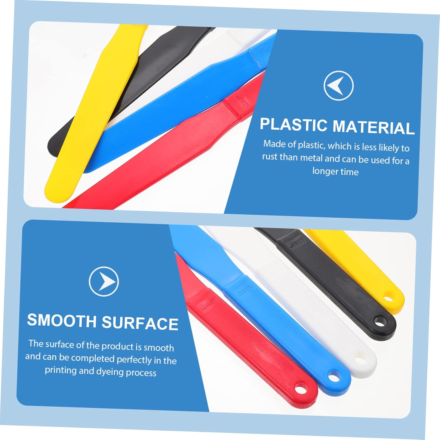 5pcs Painting Mixing Scrapers Ergonomic Oil Painting Spatulas for Random Color Palette Knives for Mixing and Spreading Oil Paints