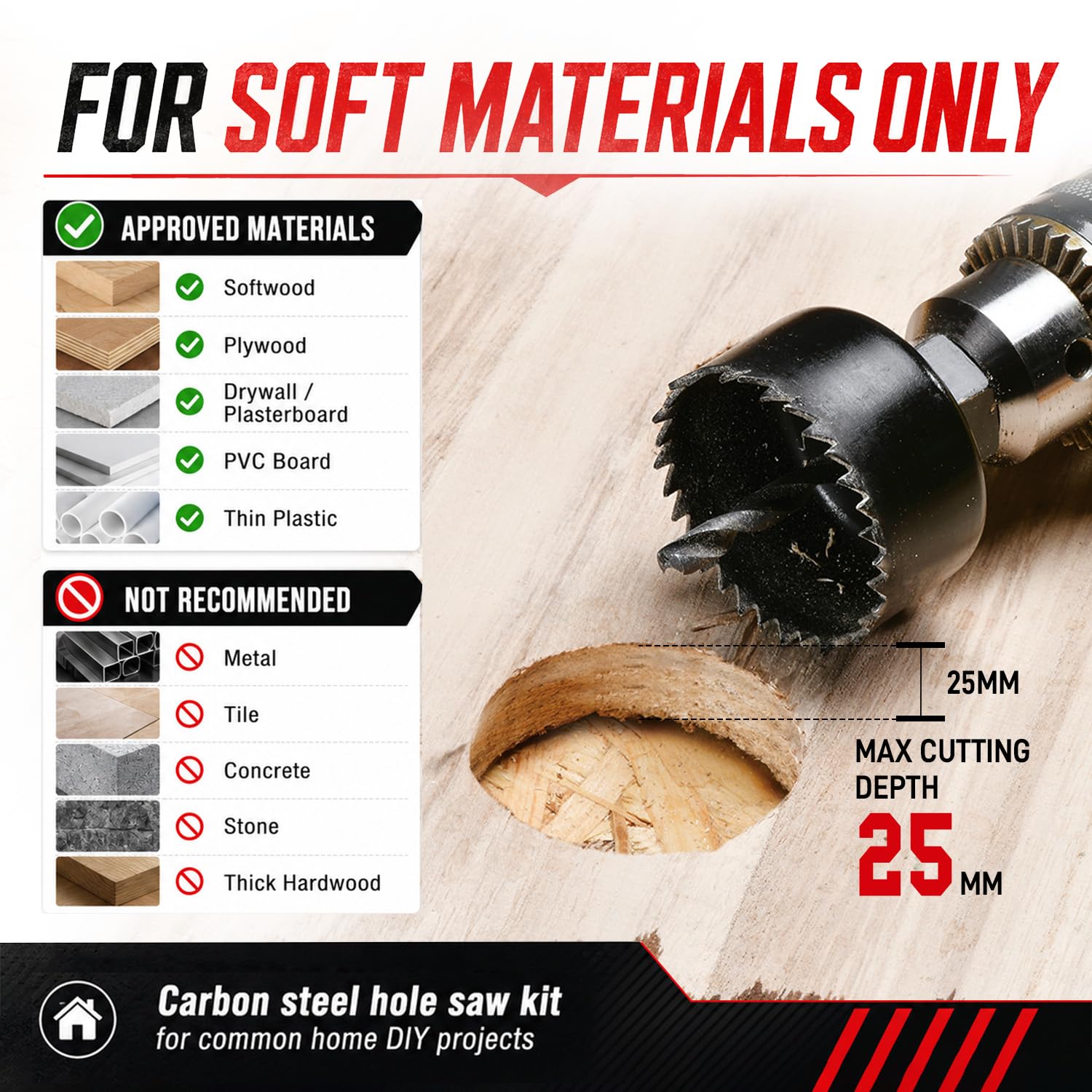 25 Piece Hole Saw Kit U421849