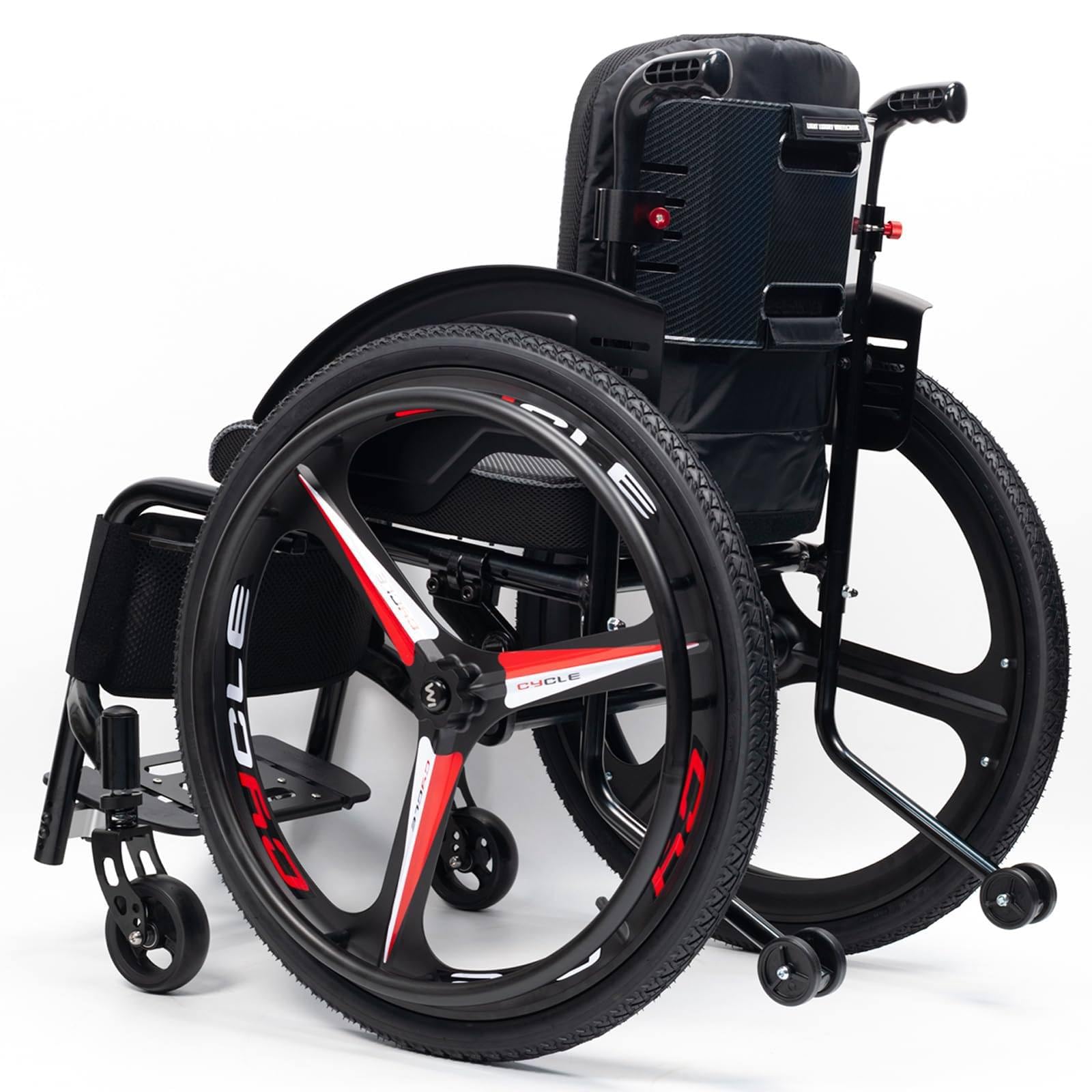 Silla de ruedas plegable ultraligera deportiva, diseño todo terreno, soporta 220 libras, ancho de asiento de 42 cm, ideal para un estilo de vida activo