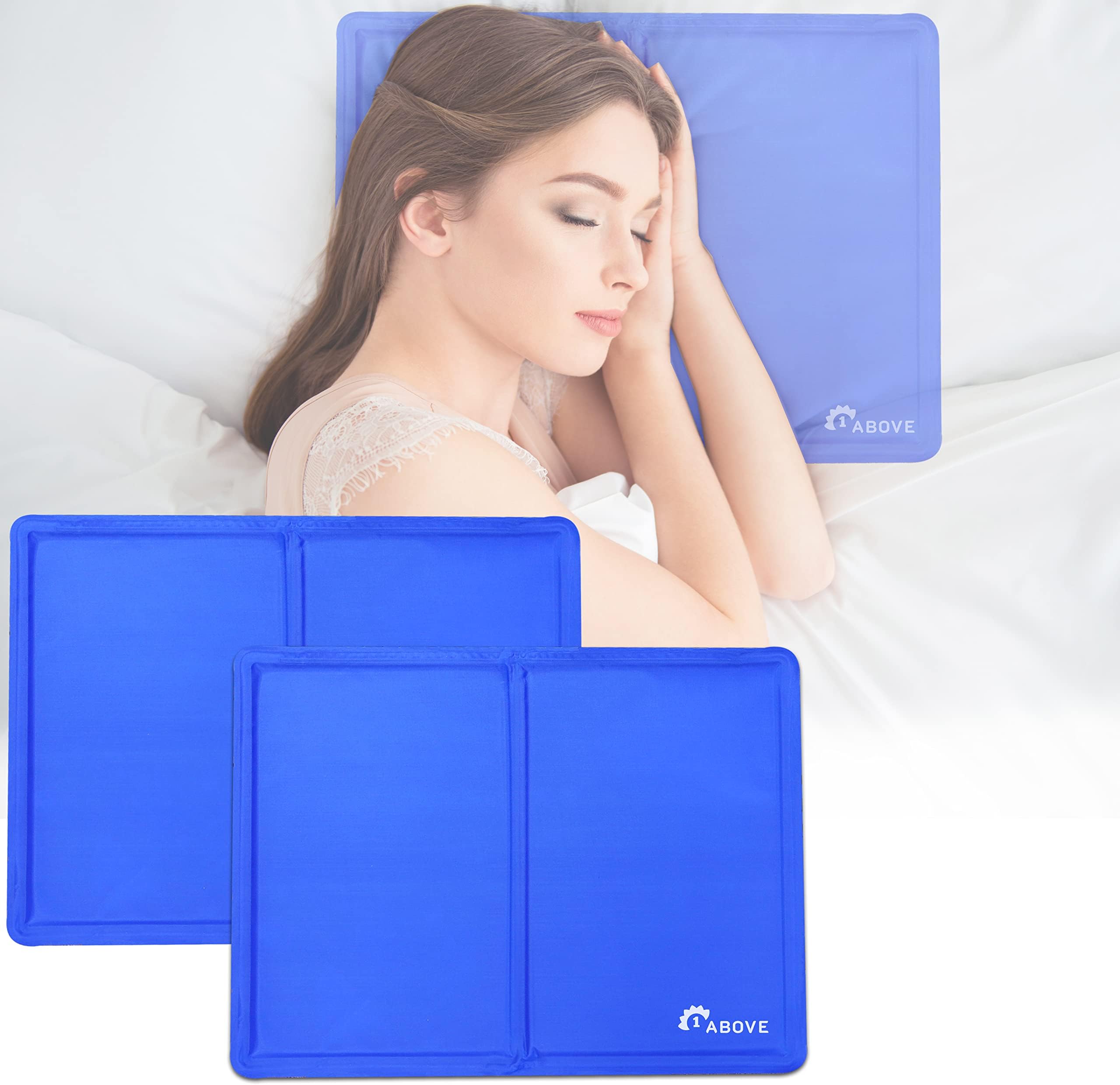 1ABOVE 2 Pack Cooling Gel Pillow | Multipurpose Gel Pads | Reusable Cooling Gel Pads | Perfect Solution for Humid Summer Nights or Night Sweats Also Improving Quality of Sleep (30x40cm, 1)