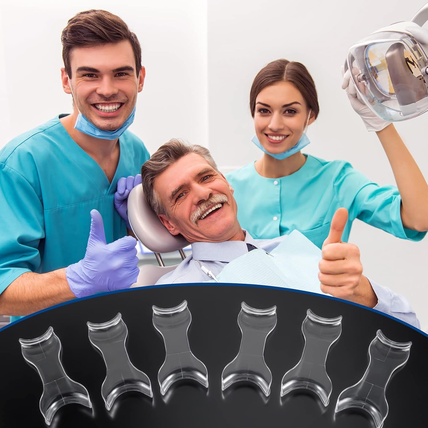 12 Pieces Dental Double-Headed Autoclavable Intraoral Mouth Cheek Lip Retractor Clear Mouth Opener T-Shape Teeth Whitening Cheek Retractor for Teeth Whitening : Industrial & Scientific