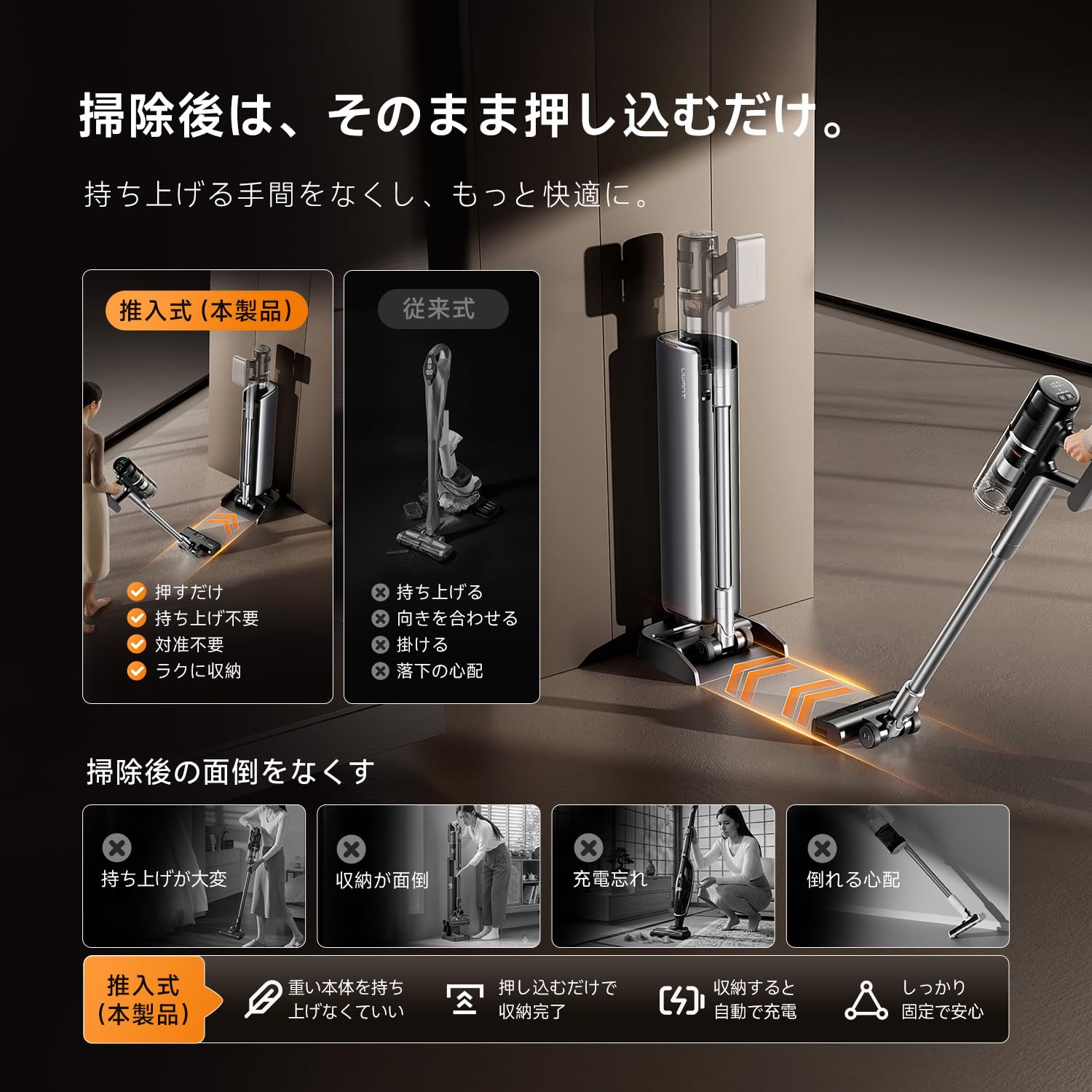 Amazon.co.jp: 【毛が絡まない！業界初の0絡まり掃振掃除機！】uwant