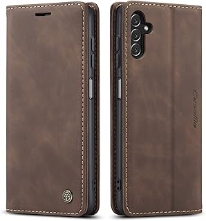FCOZCKLOM Compatible with Samsung Galaxy A14 5G Wallet Case with Card Holder, Kickstand Magnetic Protective Soft Slim Flip Leather Case Wallet for Samsung Galaxy A14 5G 6.6 inch (Coffee)