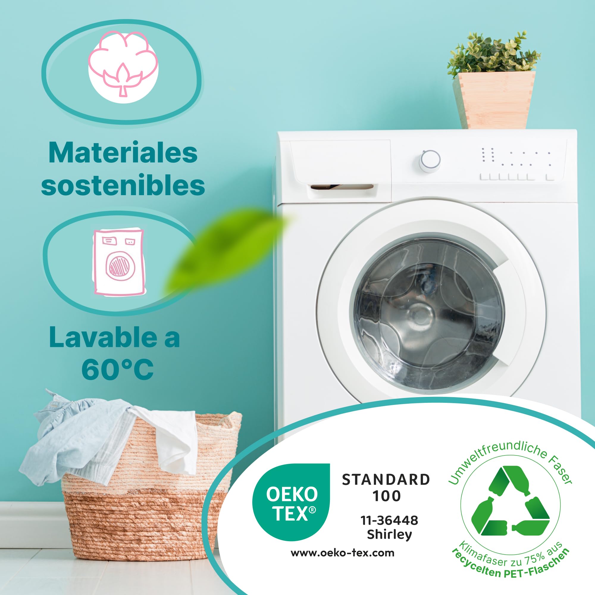 Colchón para bebé Sun Garden Confort, colchón infantil de 60 x 120 cm con borde de escalón, certificado Oeko-Tex 100, espuma de confort, ergonómico, para cuna, cuna de viaje, funda lavable hasta 60 °C
