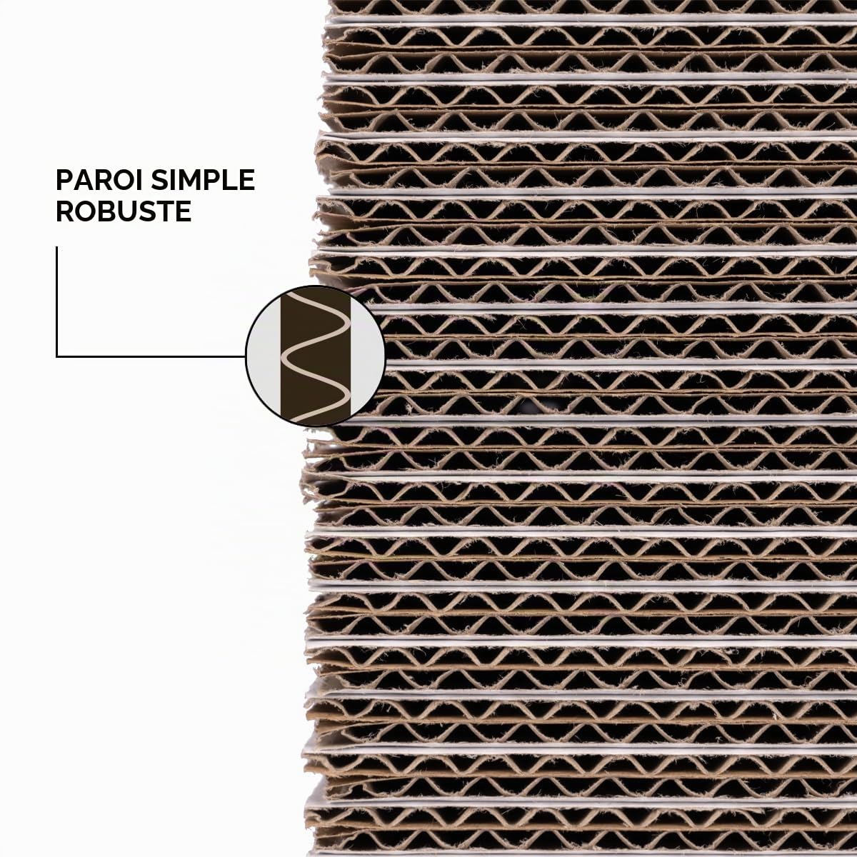 verpacking Lot de 75 cartons pliables - 200 x 150 x 90 mm - Blanc (dimensions extérieures : 205 x 155 x 100 mm) - KK 10 - Carton d'expédition Ã simple cannelure pour petits produits DHL - DPD, XS,