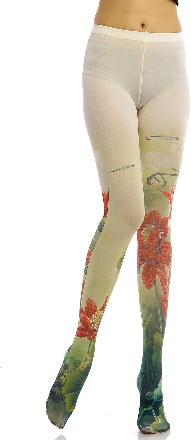 Sahabowi Women Tights, Sheer High Waist Pantyhose, Vintage Control Top Stockings, Siwa 4 - Image 2