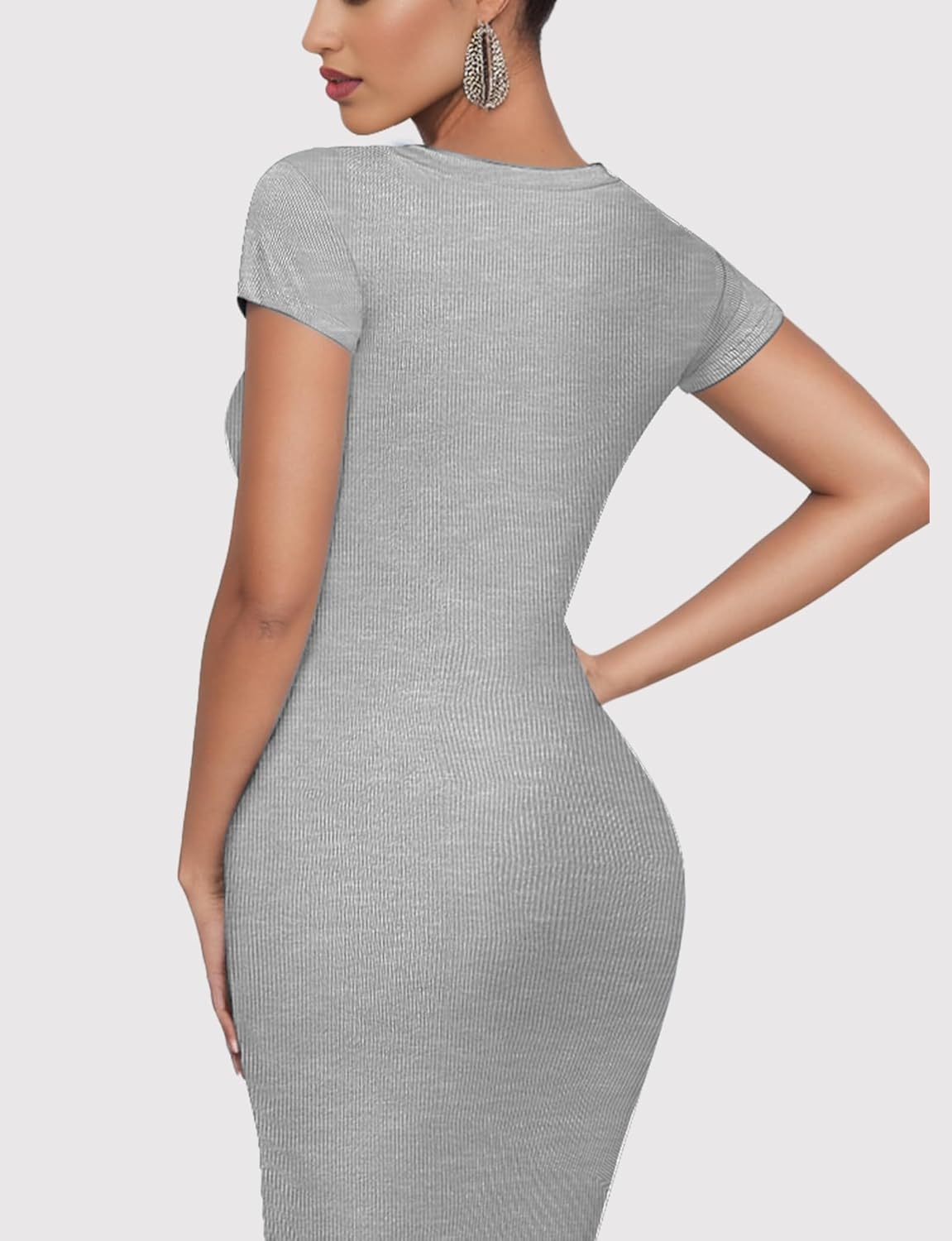 Buauty Women Bodycon Dresses Ribbed Maxi Dresses Basic Summer Casual Long Dress Black Wedding Guest Dress Formal Party - Image 2