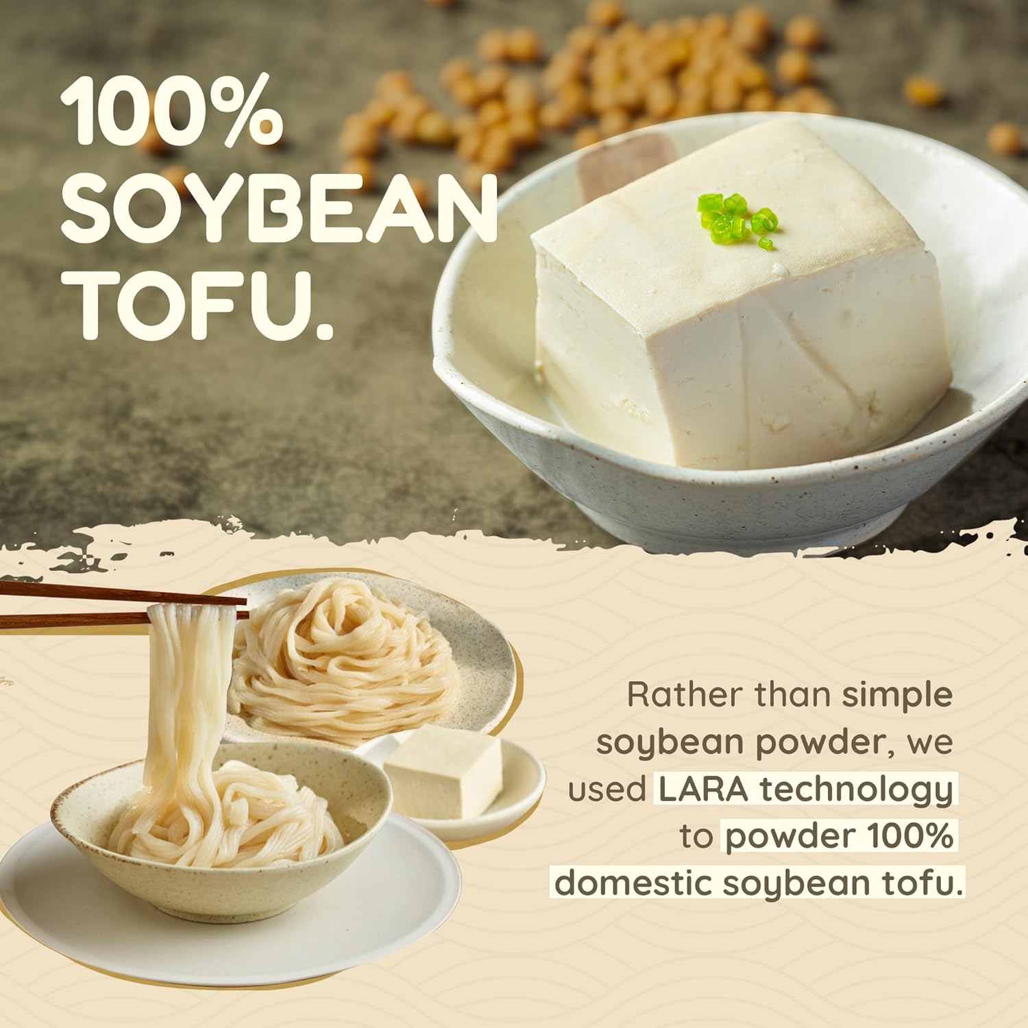 Rarasfarm Tofu Konjac Noodles, Fettuccine Pasta, 6 Packs, Low-Carb, Low Calorie(25Kcal), Contains tofu, Gluten-Free, Sugar-Free, Vegan, Keto, Ready to Eat