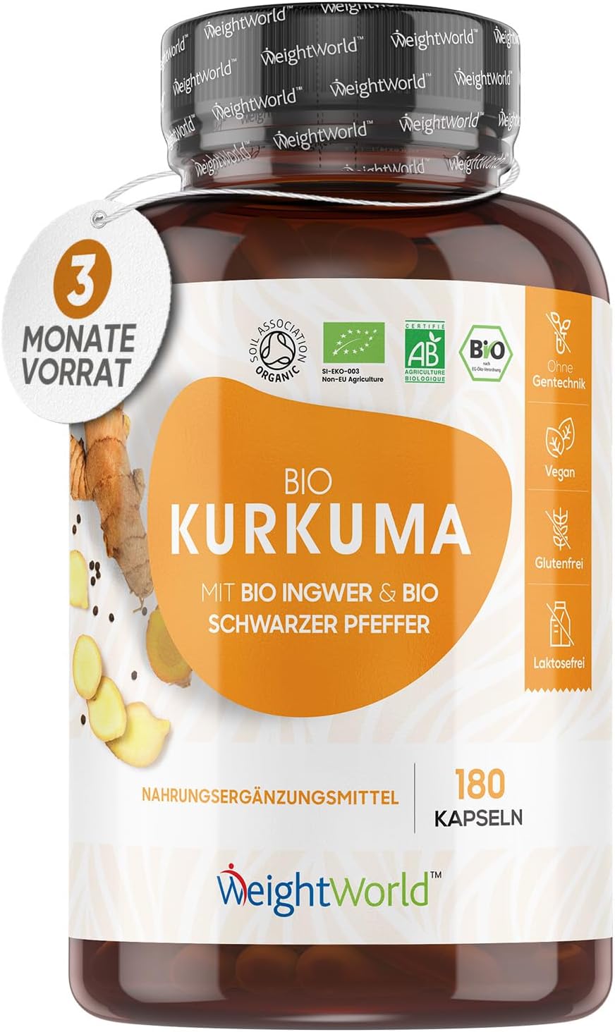 Organic Turmeric Capsules Organic Black Pepper & Organic Ginger