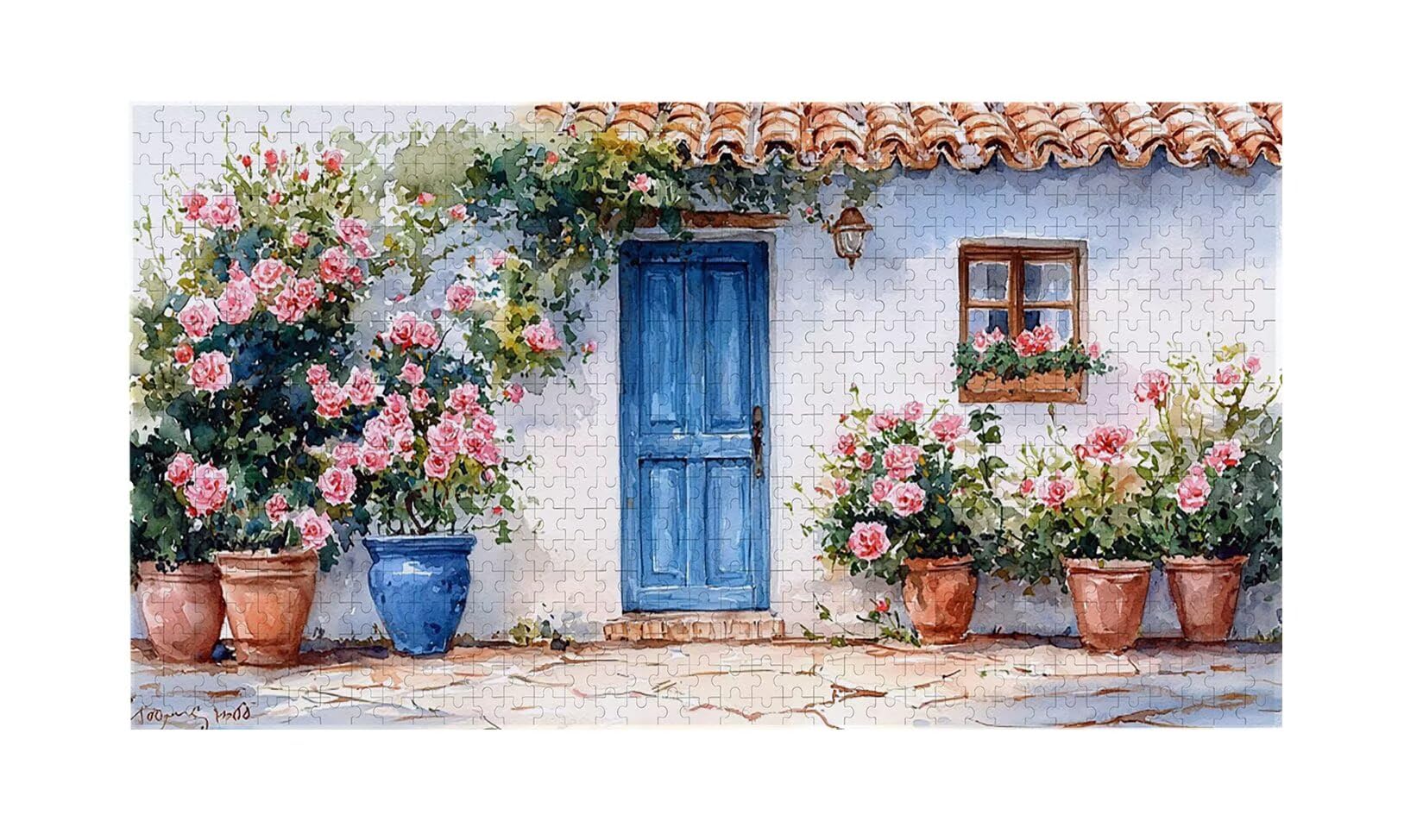 Puzzle para Adultos 1692 Piezas, Cabaña de flores Puzzle, Difícil, Desafiante, Rompecabezas Encajan Perfectamente, Letras en la Parte Posterior, sin Polvo, Regalo para Personas Mayores (179x31cm) v477