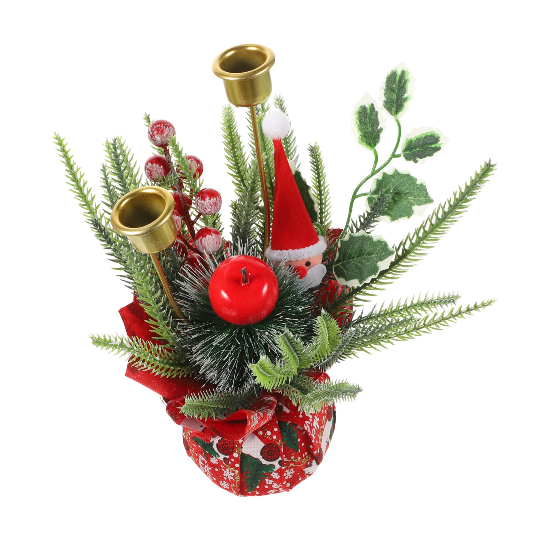 Anneome Portavelas De Navidad Decoración De Frutas Artificiales Centro De Mesa Festivo para Comedor y Oficina
