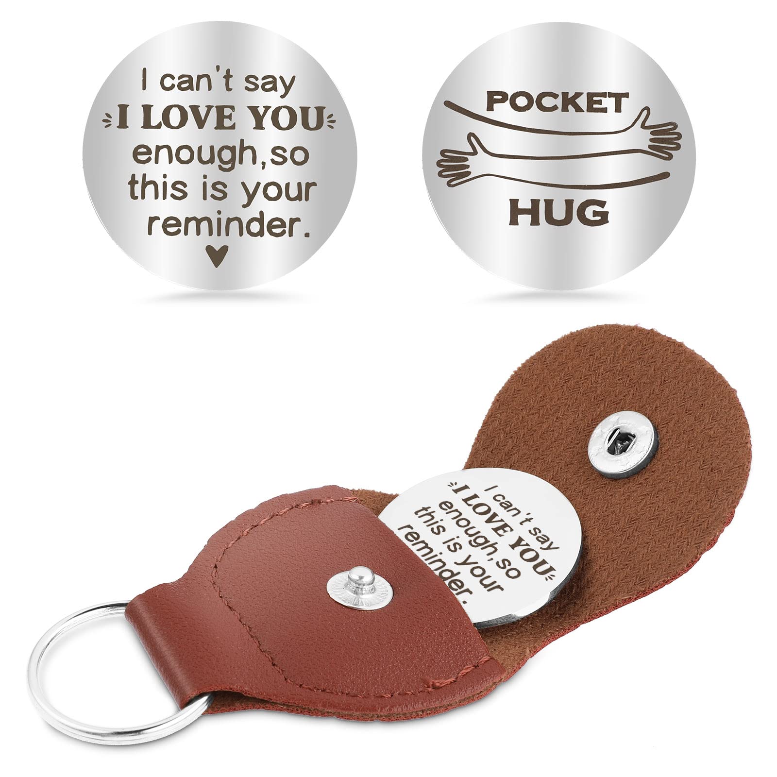 CobeePocket Hug Token, Double Sided Inspirational Pocket Hug Token Gift Encouragement Long Distance Relationship Keepsake Social Distance Gift for Family and Friends