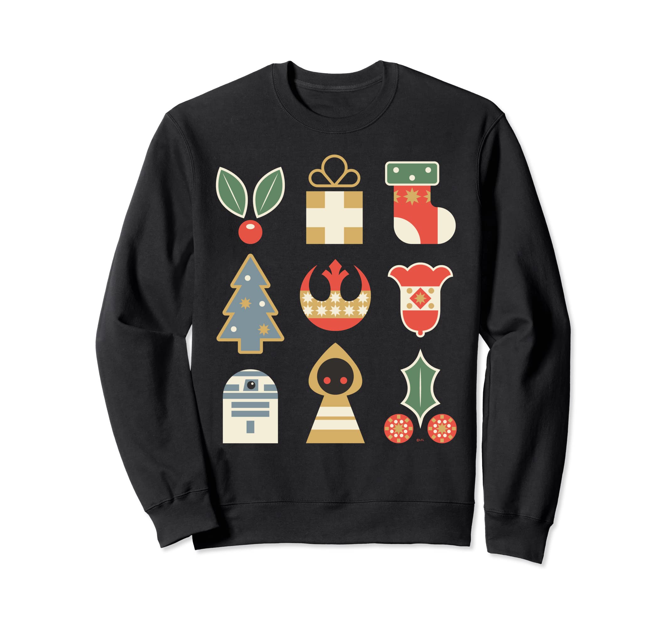 Sweatshirt Star Wars Holiday Icons imprimé durable pull moche Noël - 2
