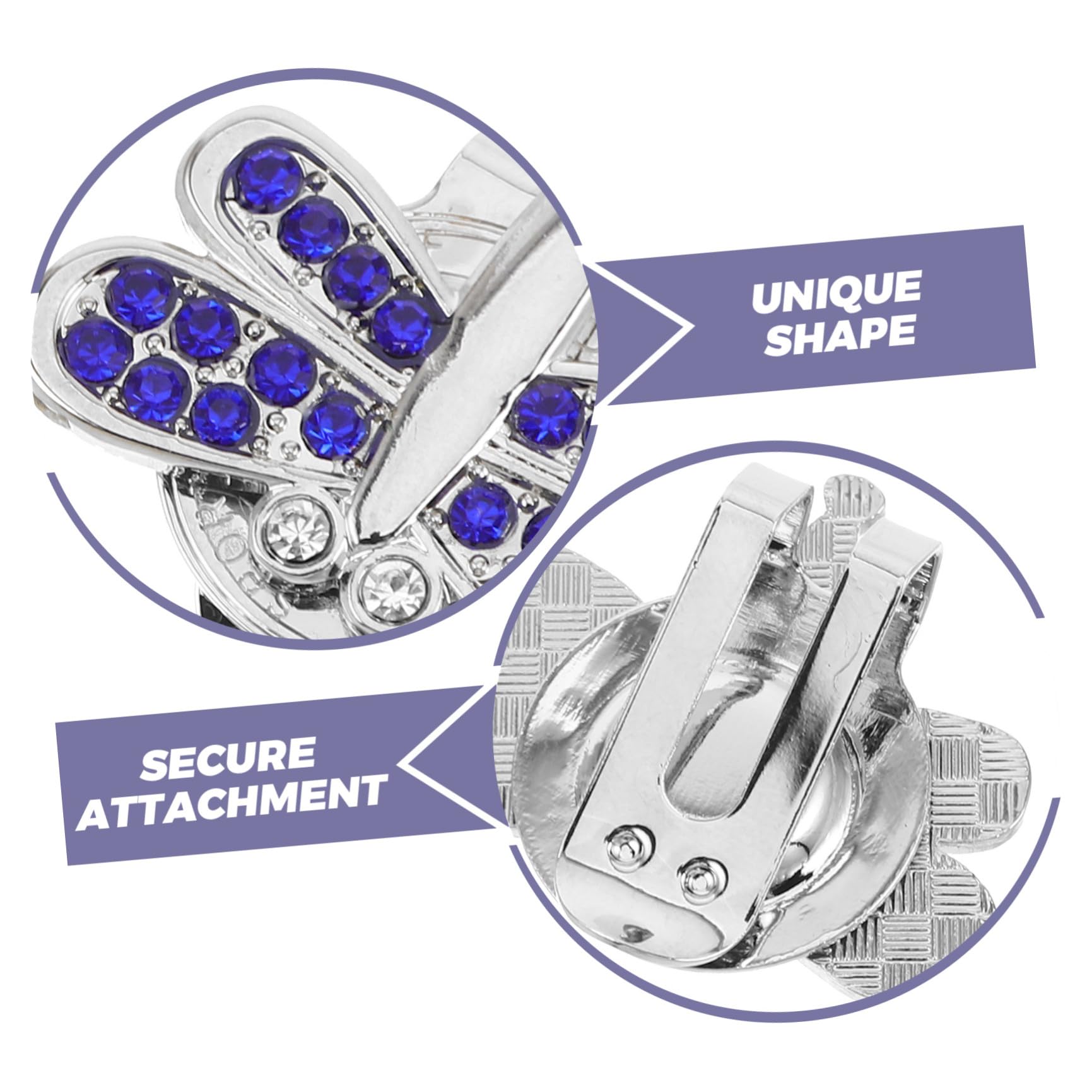 GALPADA Accessorio Clip e Resistente per Leggero per Giocatori di Blu con Segna Forma Libellula Cappello da Golf