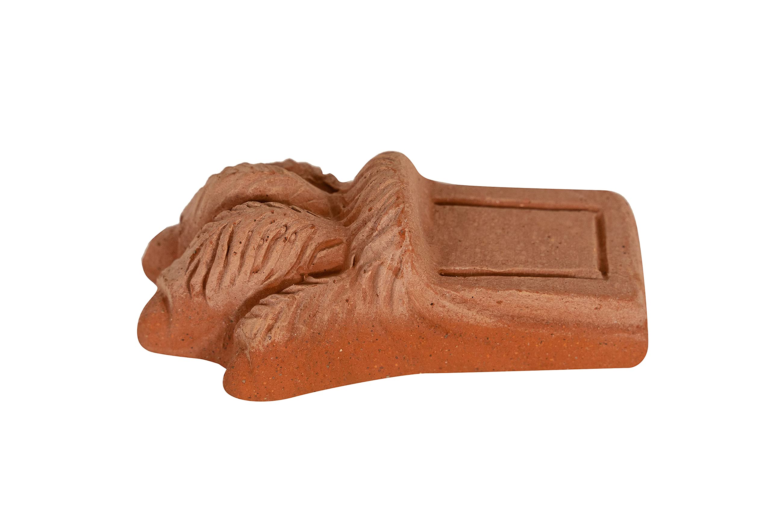 Biscottini Ensemble de 12 Pieds de Pots en Terre Cuite pour Plantes d'Extérieur 11,5x5,5x7 cm - Grands Sous-Pots pour Extérieur Lion - Sous-Pot pour Plantes d'Extérieur - Sous-Pot
