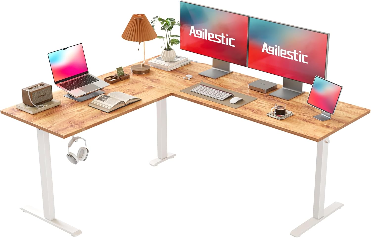 Agilestic L-förmig Höhenverstellbarer Schreibtisch, 160 x 140 cm Schreibtisch Höhenverstellbar Elekt… Agilestic L-förmig Höhenverstellbarer Schreibtisch, 160 x 140 cm Schreibtisch Höhenverstellbar Elekt…