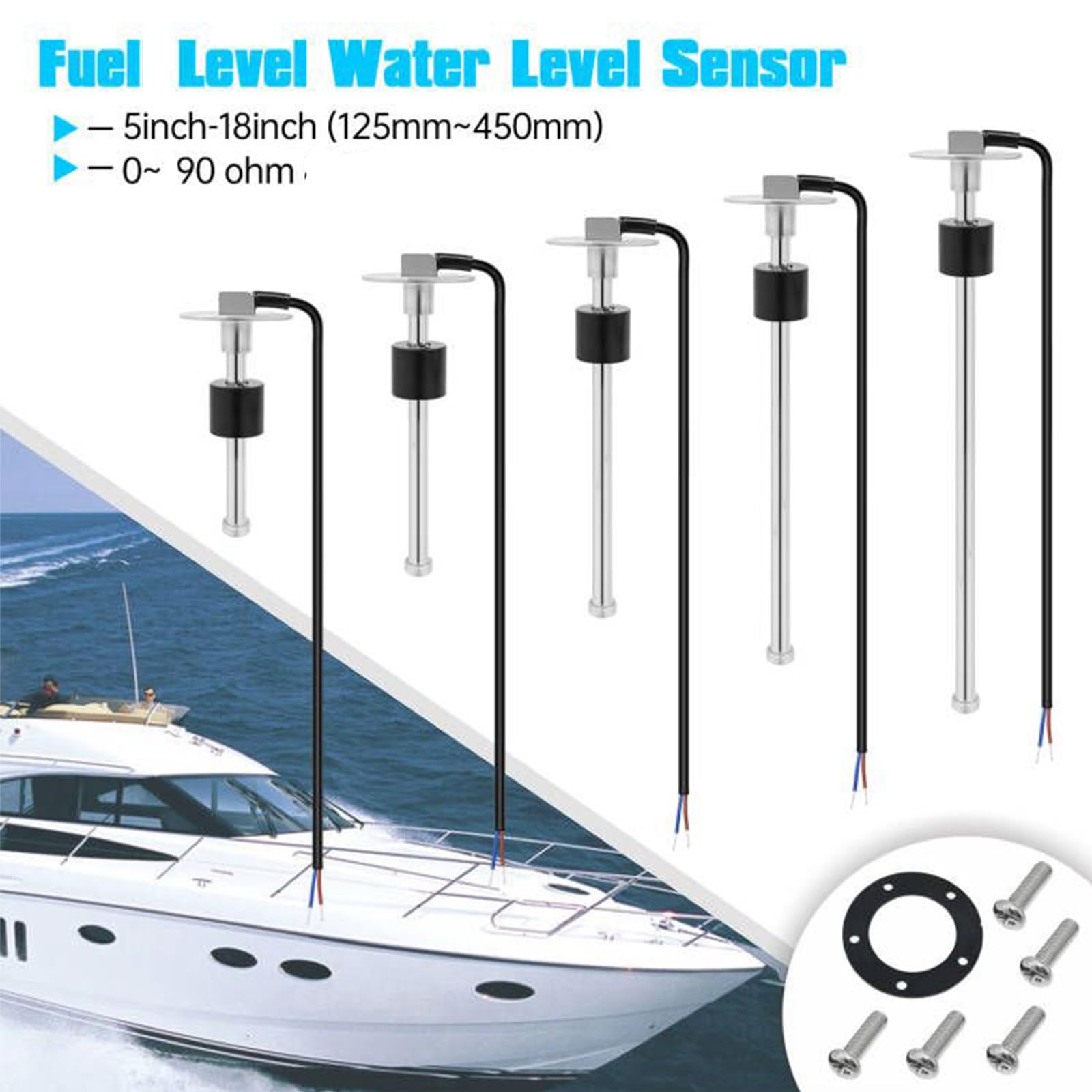 ARTILAURA 240-33ohms 5" (125mm) Fuel Sending Unit, Boat Fuel Tank - View #2