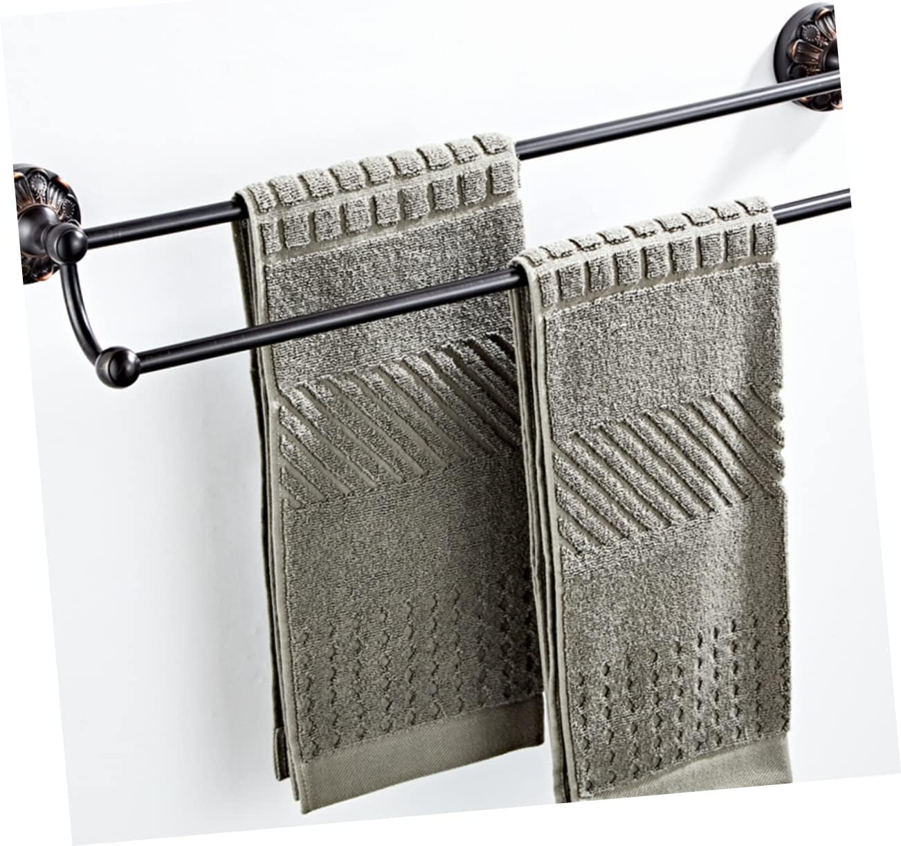 1pc Double Bar Towel Rack Shelf Storage Rack Wall Mounted Shelves for Storage Towel Rack Wall Mounted Bathroom Towel Rack Dish Cloth Hanger Wall Hanging Towel Bar Brass Towel Rack