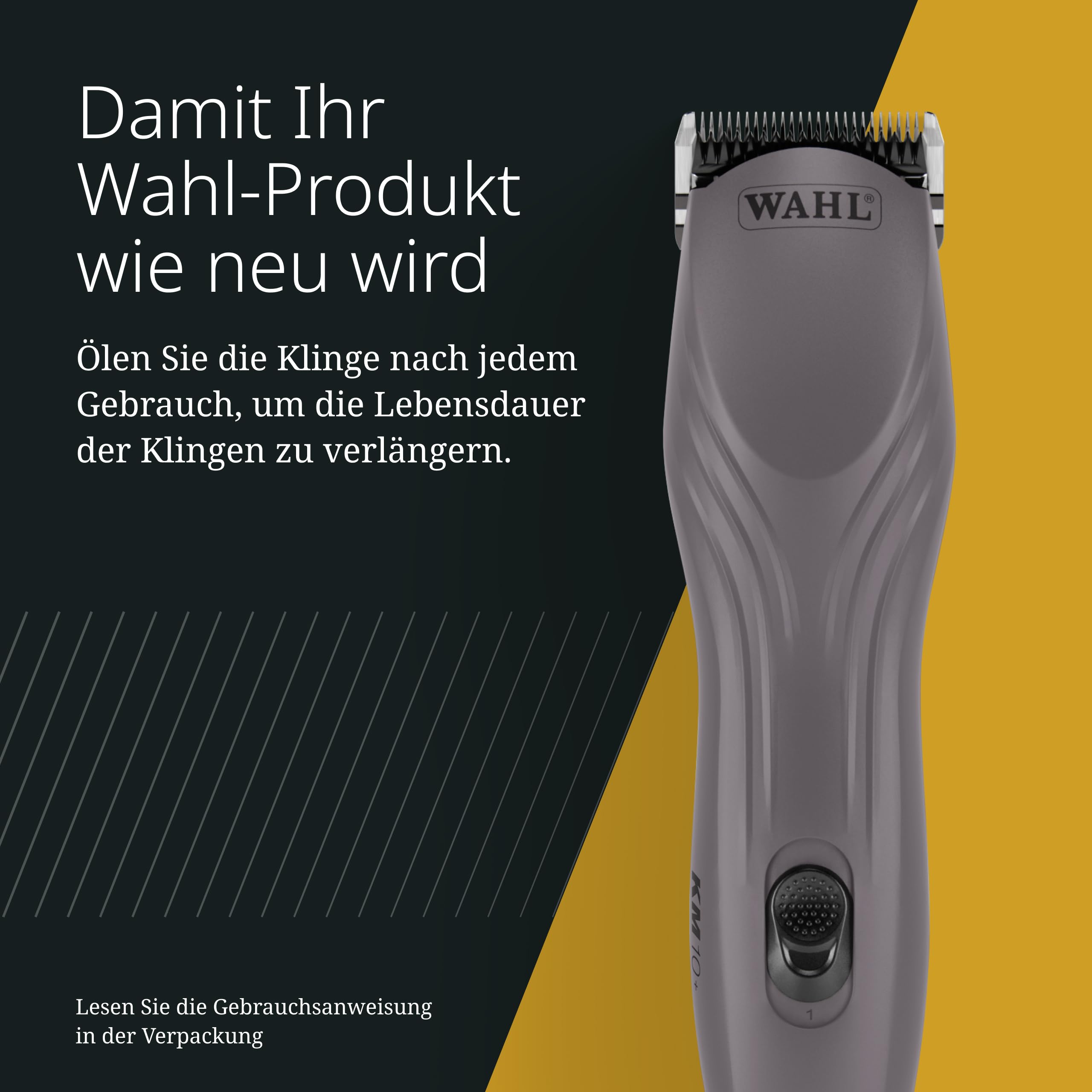 Wahl KM10+ Animal Clipper - Kabelgebundene Tierschermaschine - Leicht, Leise & Effizient - Für Katzen, Hunde, Haustiere - Lila