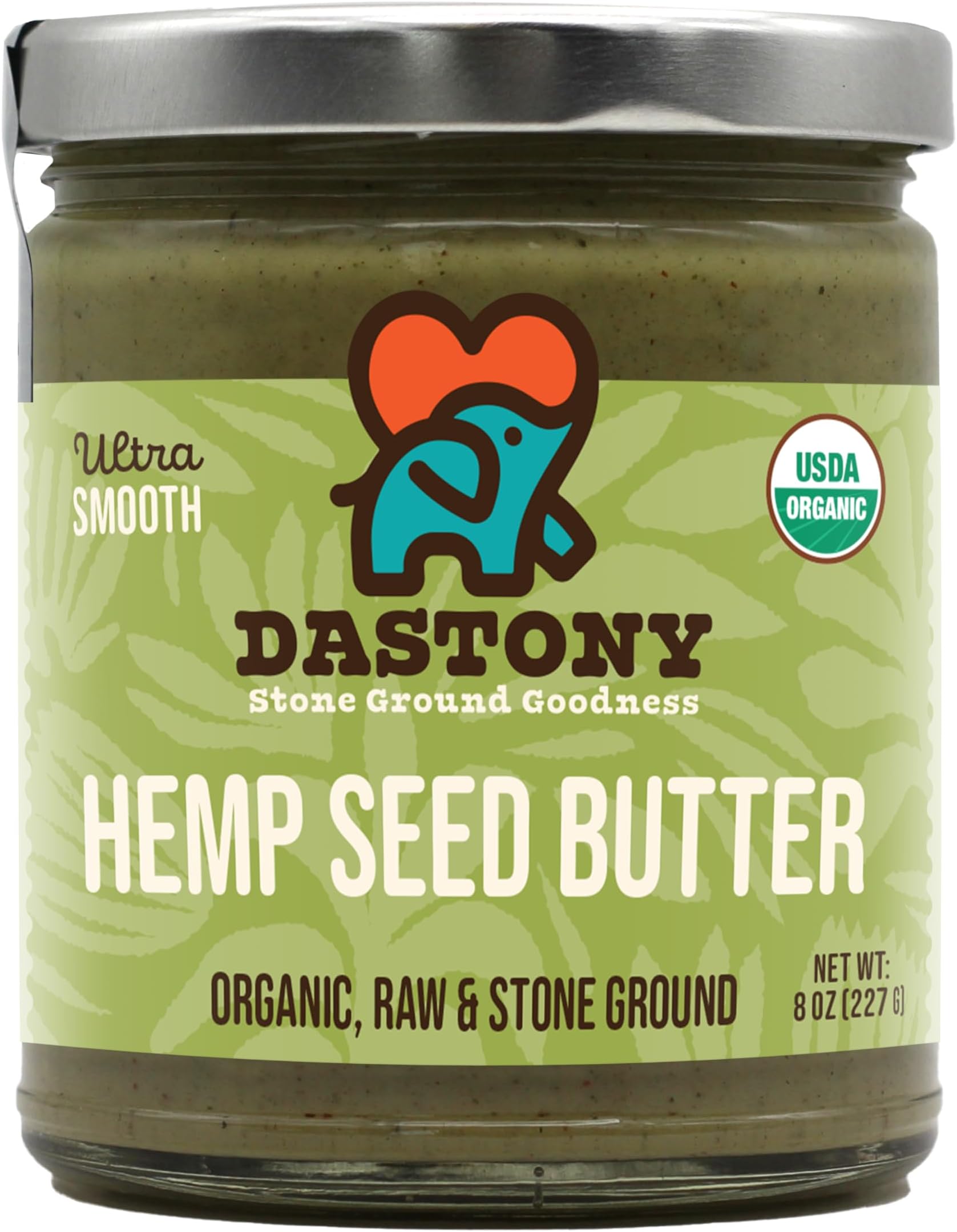 Organic Raw Hemp Seed Butter, 8 oz | Only One Ingredient | Vegan, Paleo and Keto Friendly, Non GMO, Gluten-free - Pack of 1