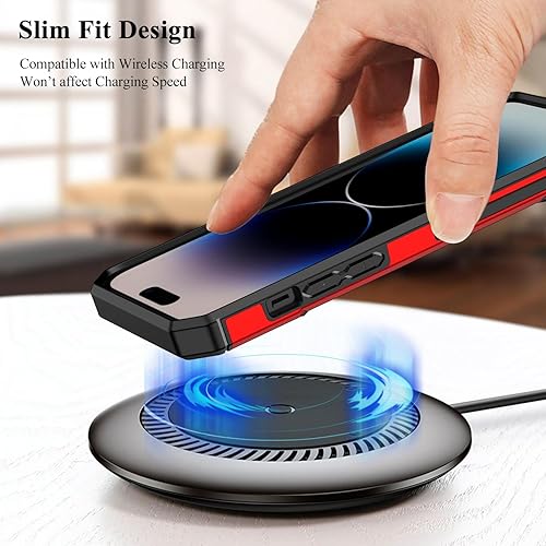 Miniatura 4 de MMHUO Funda para iPhone 14 Pro Max, funda de doble capa de protección contra caídas de grado militar para iPhone 14 Pro Max con soporte integrado,