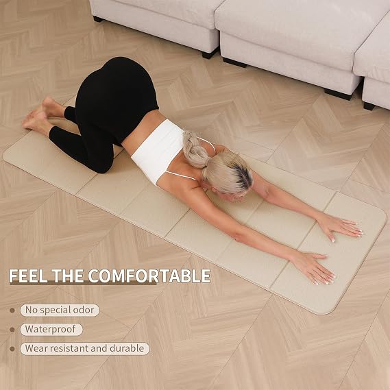 PAIDU Foldable Yoga Mat 10MM Thick SGS Certified TPE 190x66cm Portable