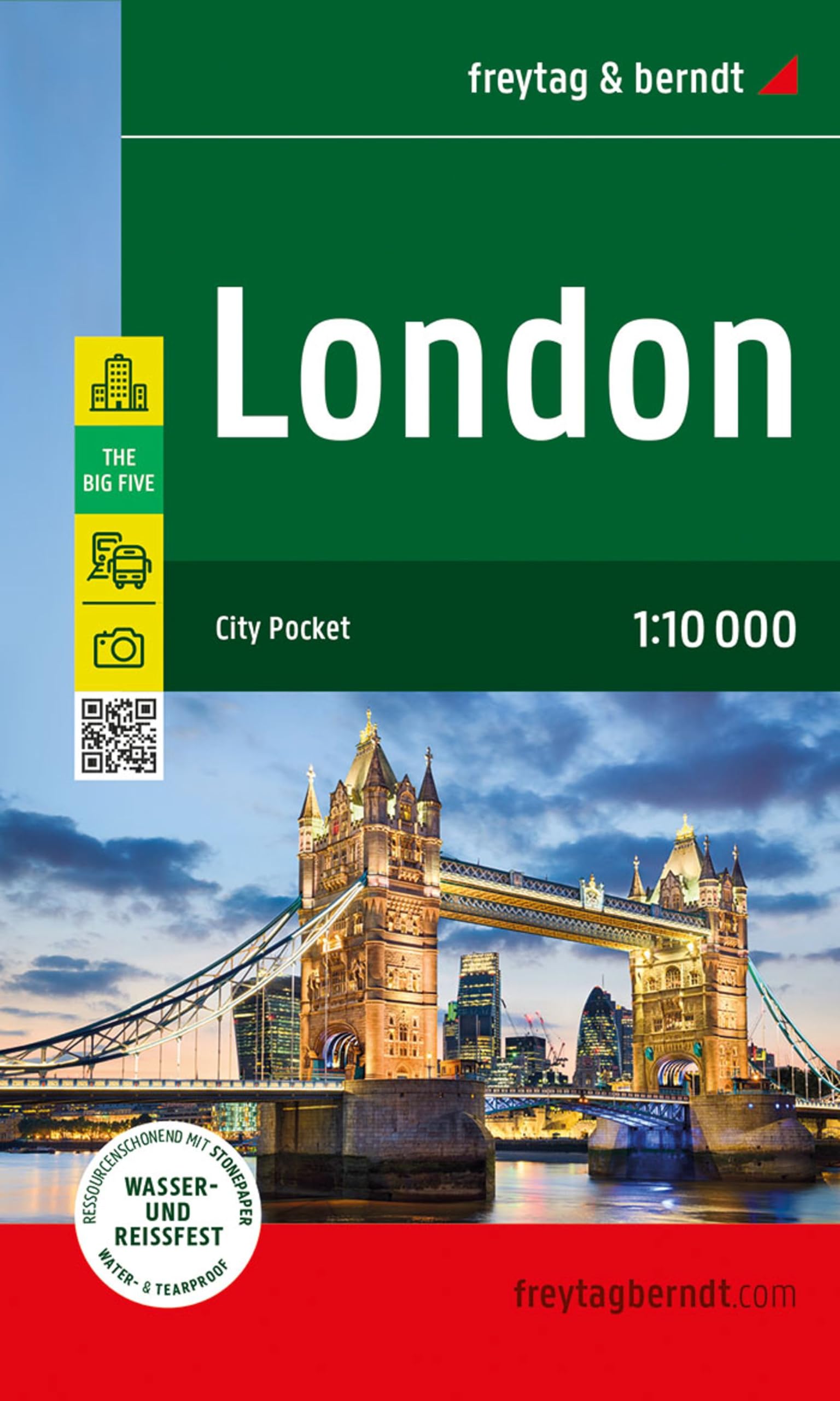 London, City Pocket, City Plan 1:10.000 by Freytag-Berndt (Sheet map, folded)