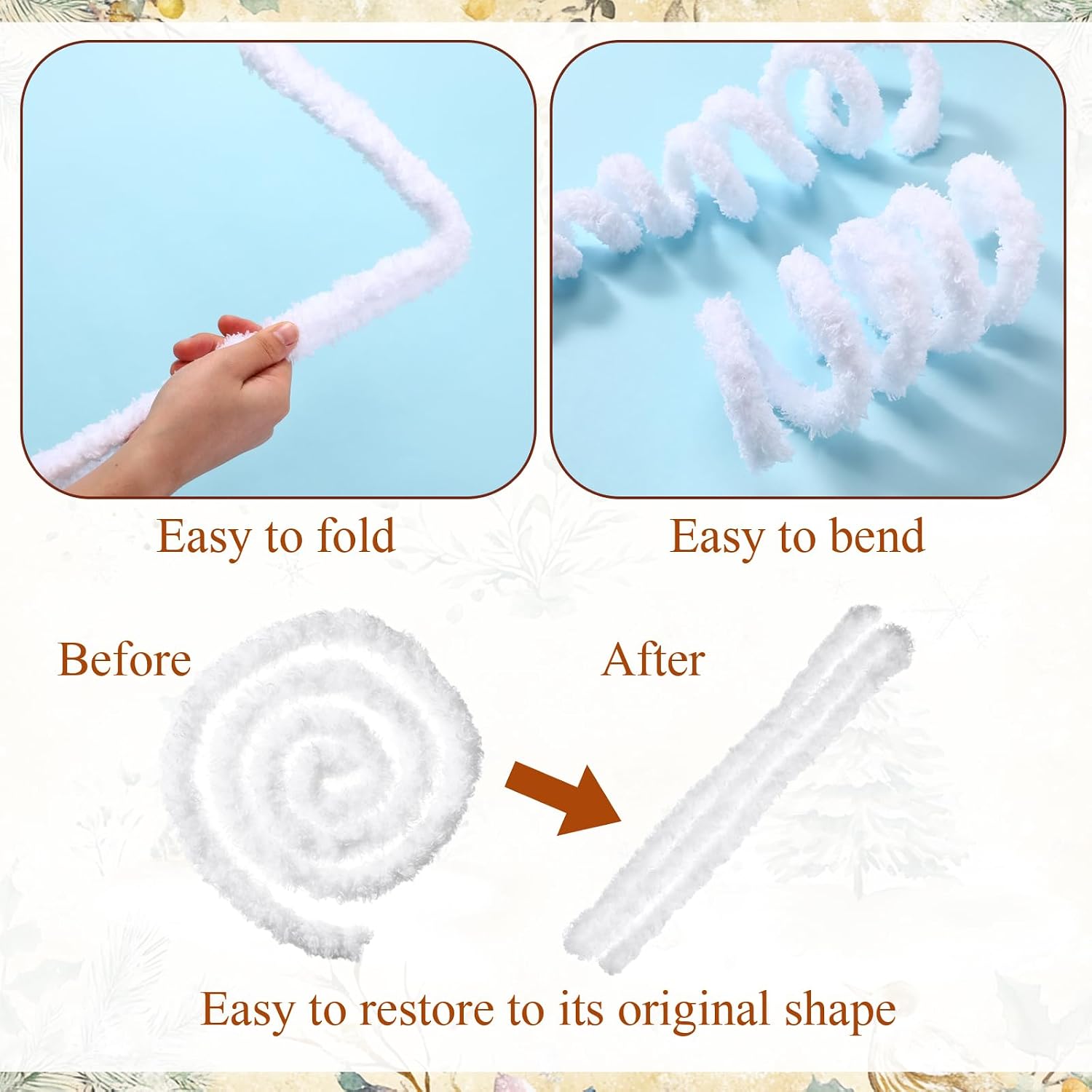 Sonwyoung 24 Pcs Thick Pipe Cleaners Crafts Supplies, Chenille Stems, 39.37 Inches Jumbo Pipe Cleaners Bulk, Fluffy Fuzzy Art Decorations St. Patrick's Day Easter Wedding DIY(Classic Color)
