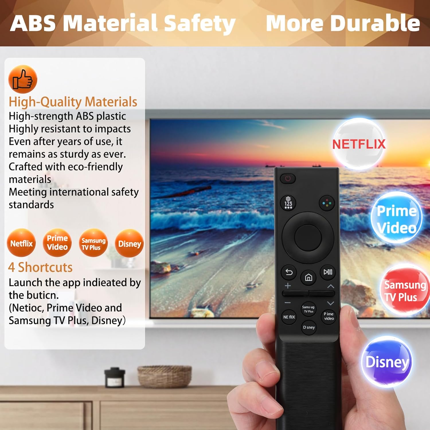 Universal Remote for Samsung TV Remote Control, BN59 Remote Control Smart TV Compatible with All Samsung Smart TV Curved QLED Frame LED LCD SUHD HDTV 3D 4K 8K TVs（Without Voice） image 2 of 8 B0DWXHXJZ6