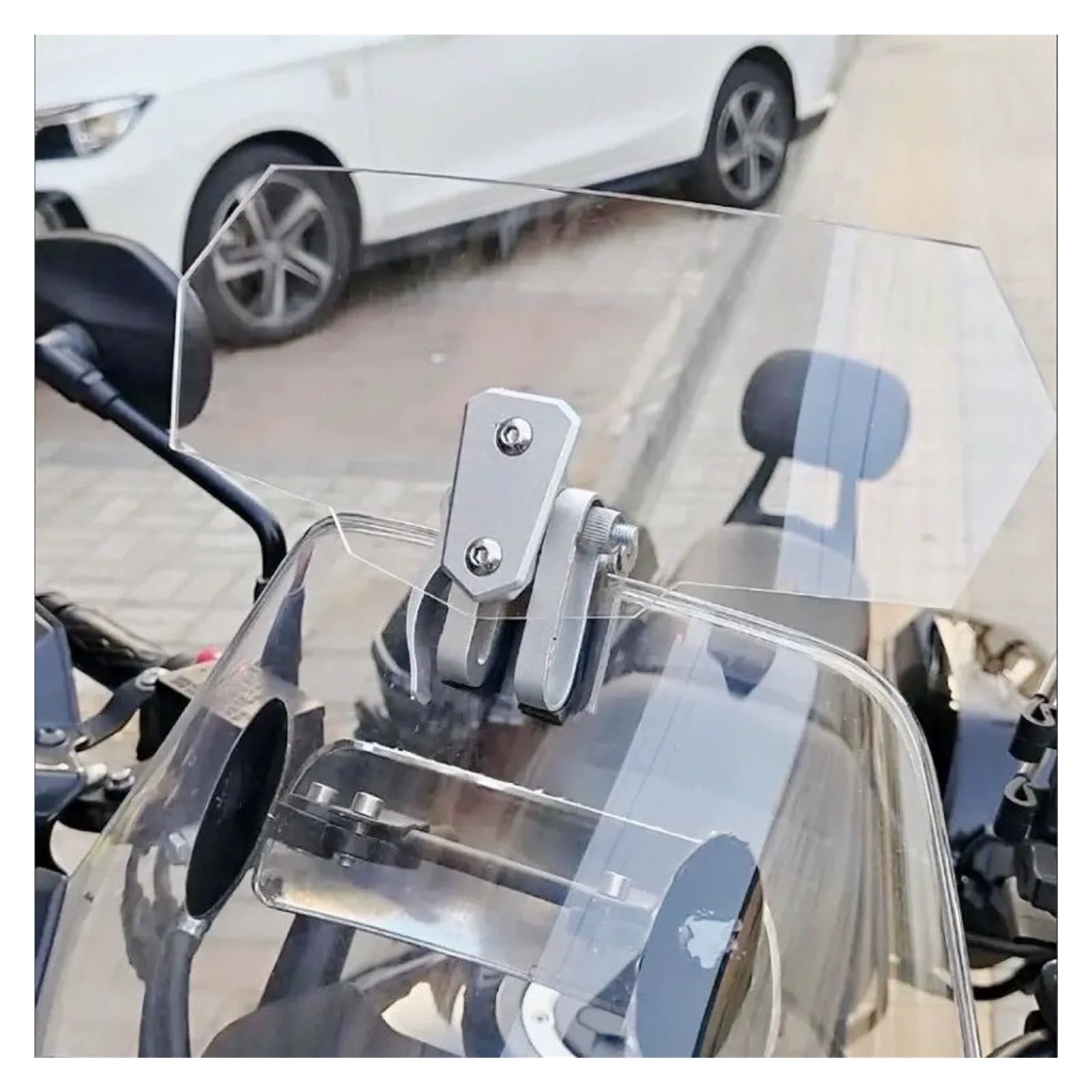 Parabrezza for scooter | Clip universale for moto sul parabrezza, estensione spoiler, deflettore aria(155mmX315mm Clear)