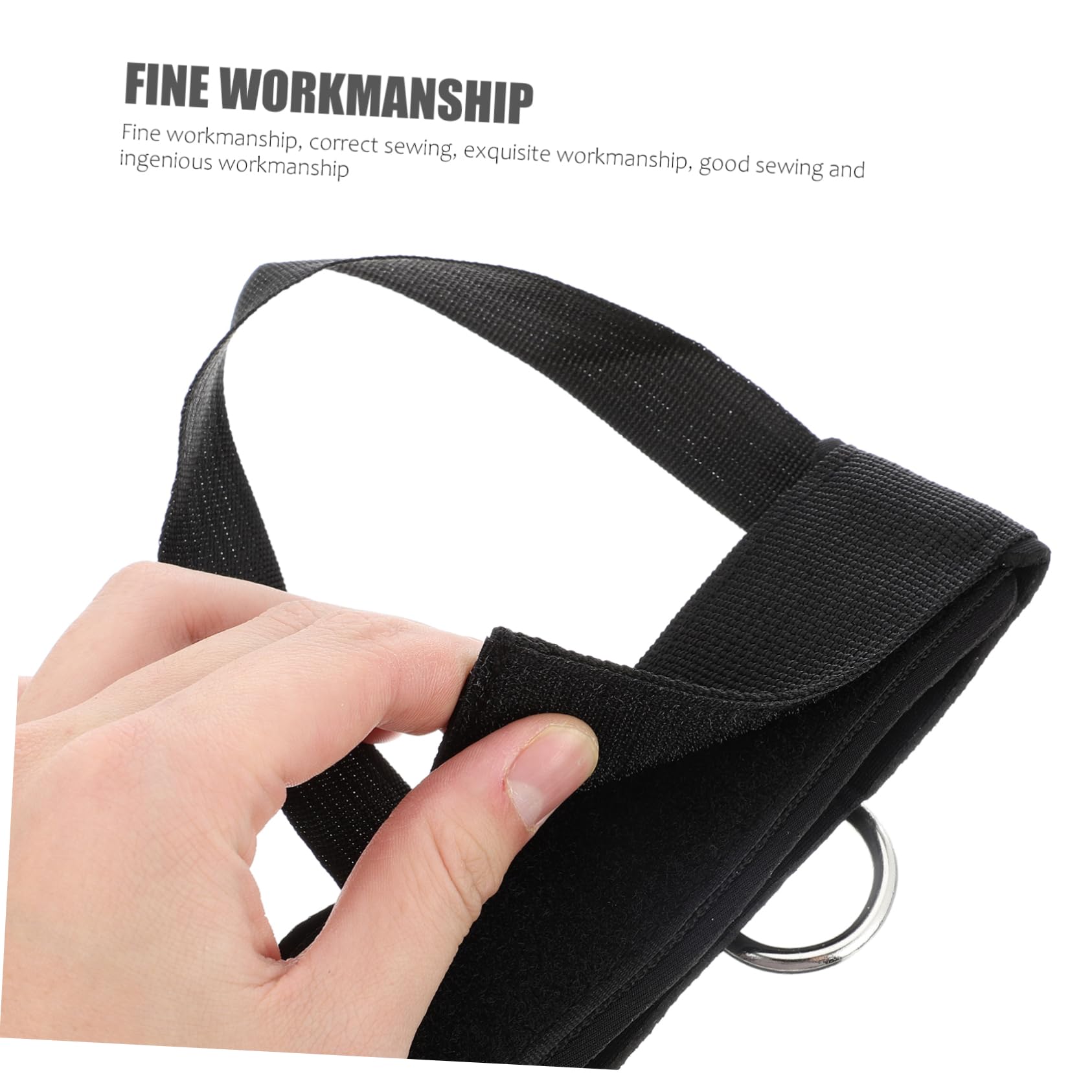 ibasenice Bandas de Resistencia para Fitness, Entrenador Muscular Cuerda Elástica, 20lbs, Tamaño Ajustable, Negro, para Boxeo y Ejercicios de Pie