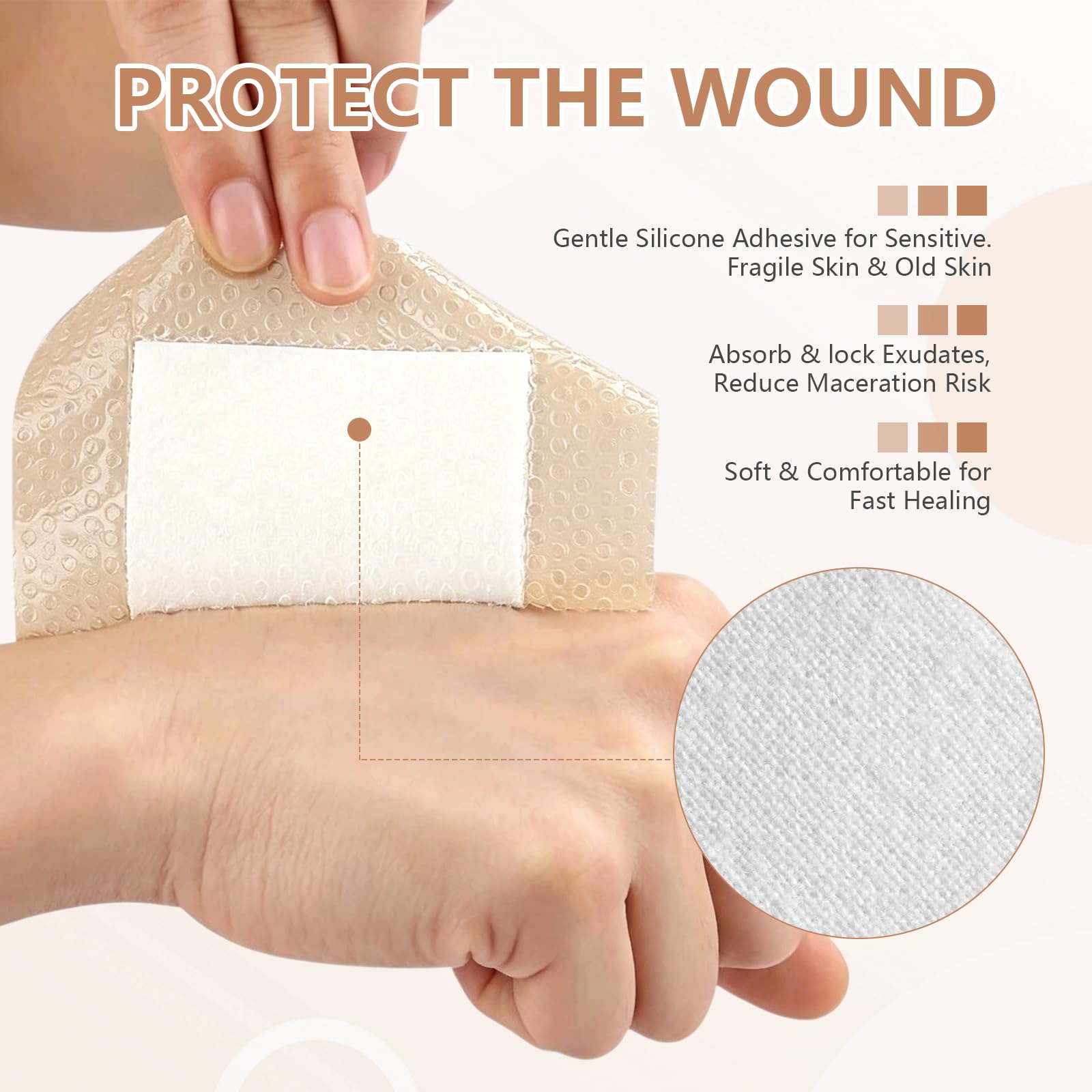 20 Unidades Apositos Adhesivos Impermeables Grandes Tiritas Resistentes Al Agua Apósitos Resistentes Al Agua Tiritas Grandes Apósitos Para Heridas Vendaje Cinta Adhesiva Herida 7.5 X 7,5 Cm 7 X 7 Cm