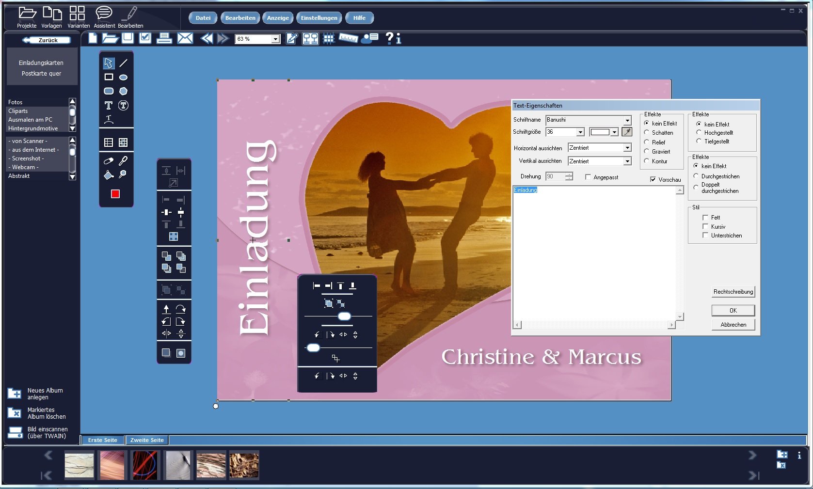 Einladungs Druckerei 16 Gold Edition - eigene Karten designen Windows 10, 8.1, 8, 7