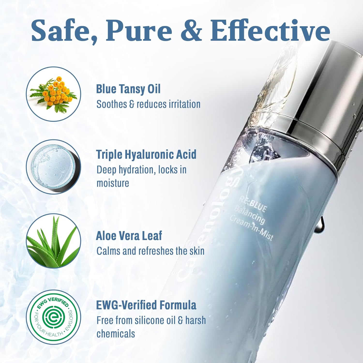 Carenology 95 - RE:BLUE Balancing Cream-In-Mist 4.05 FL/OZ, 120 ml - Image 3