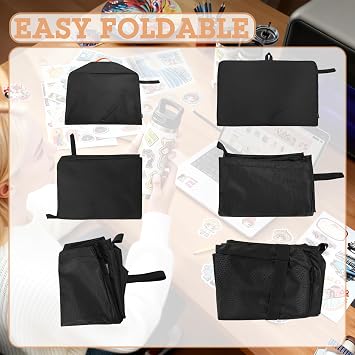 Dust Cover Compatible with eufyMake UV Printer E1, Easy Foldable Cover for eufyMake E1 with Top Handle and Hanging Loop, Black