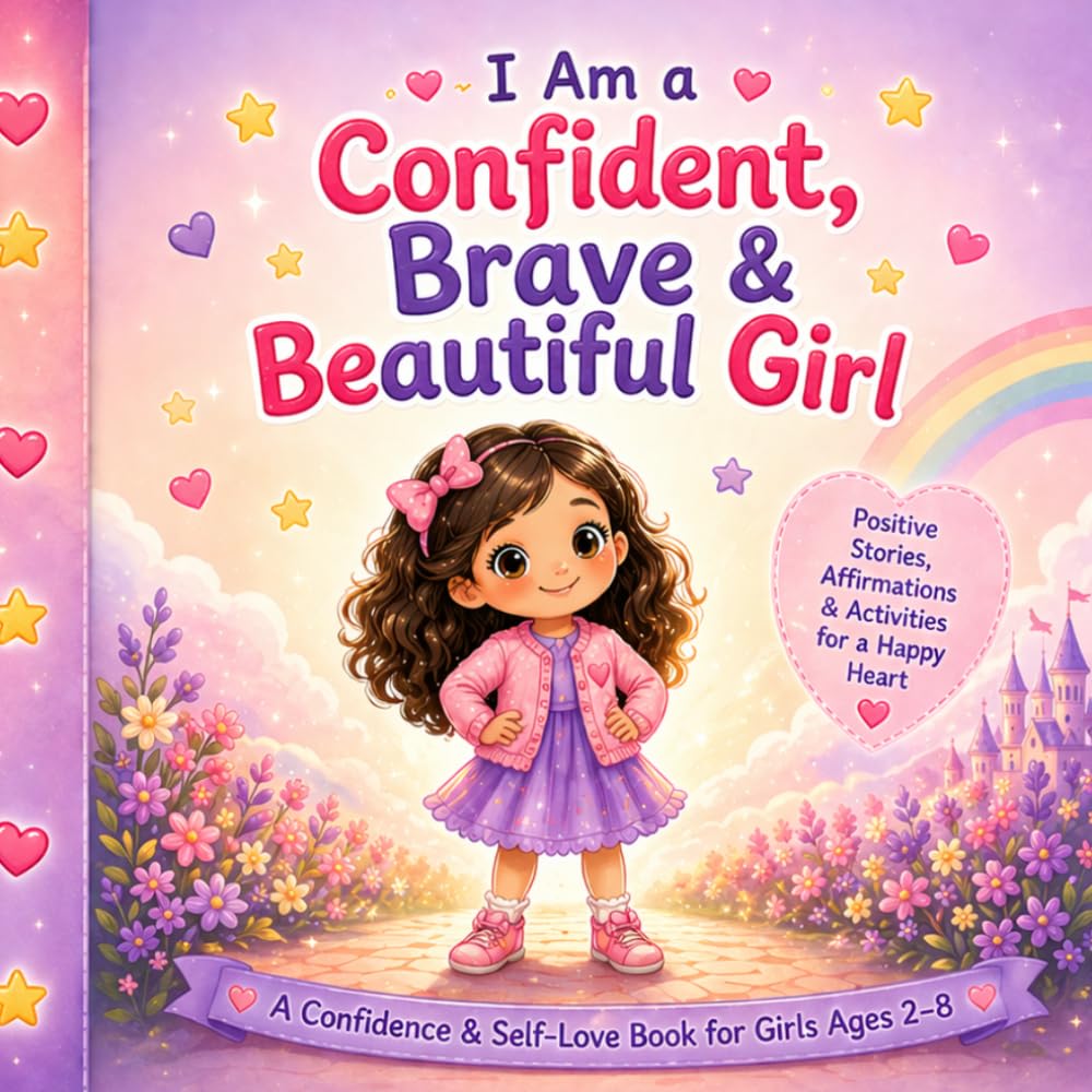 I Am a Confident, Brave & Beautiful Girl: A Self-Love & Confidence Book for Girls Ages 2–8 |Self Esteem: Positive Affirmations, Emotional Learning, Tracing Activities & Growth Mindset Stories