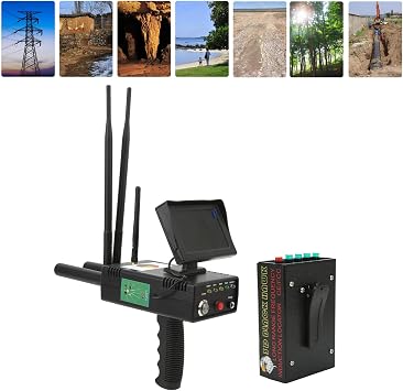 Metal Detector, Long Range Metal Detector with Screen, 100-240V Handheld High Precision Treasure Scanner, 50M Detection Depth Underground Metal Detector Locator for Gold/Silver/Copper(USA)
