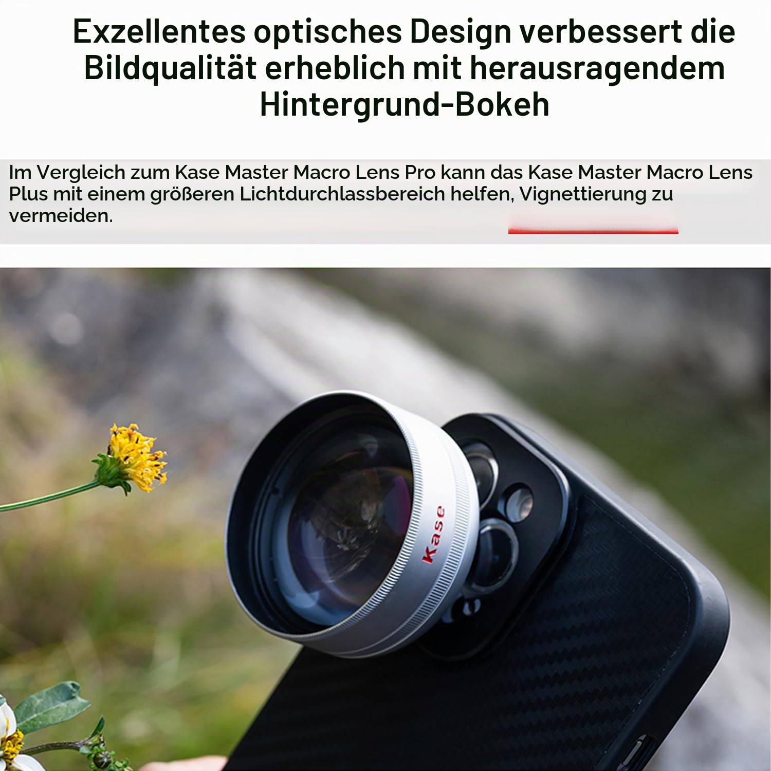 Kase Master HD Telefon-Makroobjektiv aktualisiert mehr für iPhone 17 16 15 14 13 12