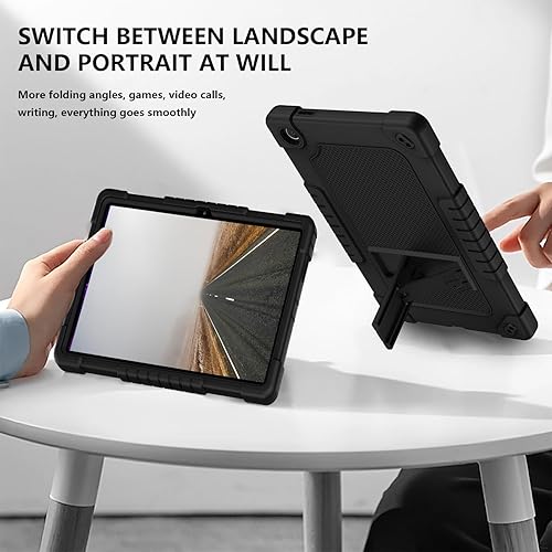 Miniatura 7 de Para Walmart Onn 11 Tablet Pro 2023 Modelo a prueba de golpes para niños, resistente funda híbrida con correa de hombro incorporada con soporte