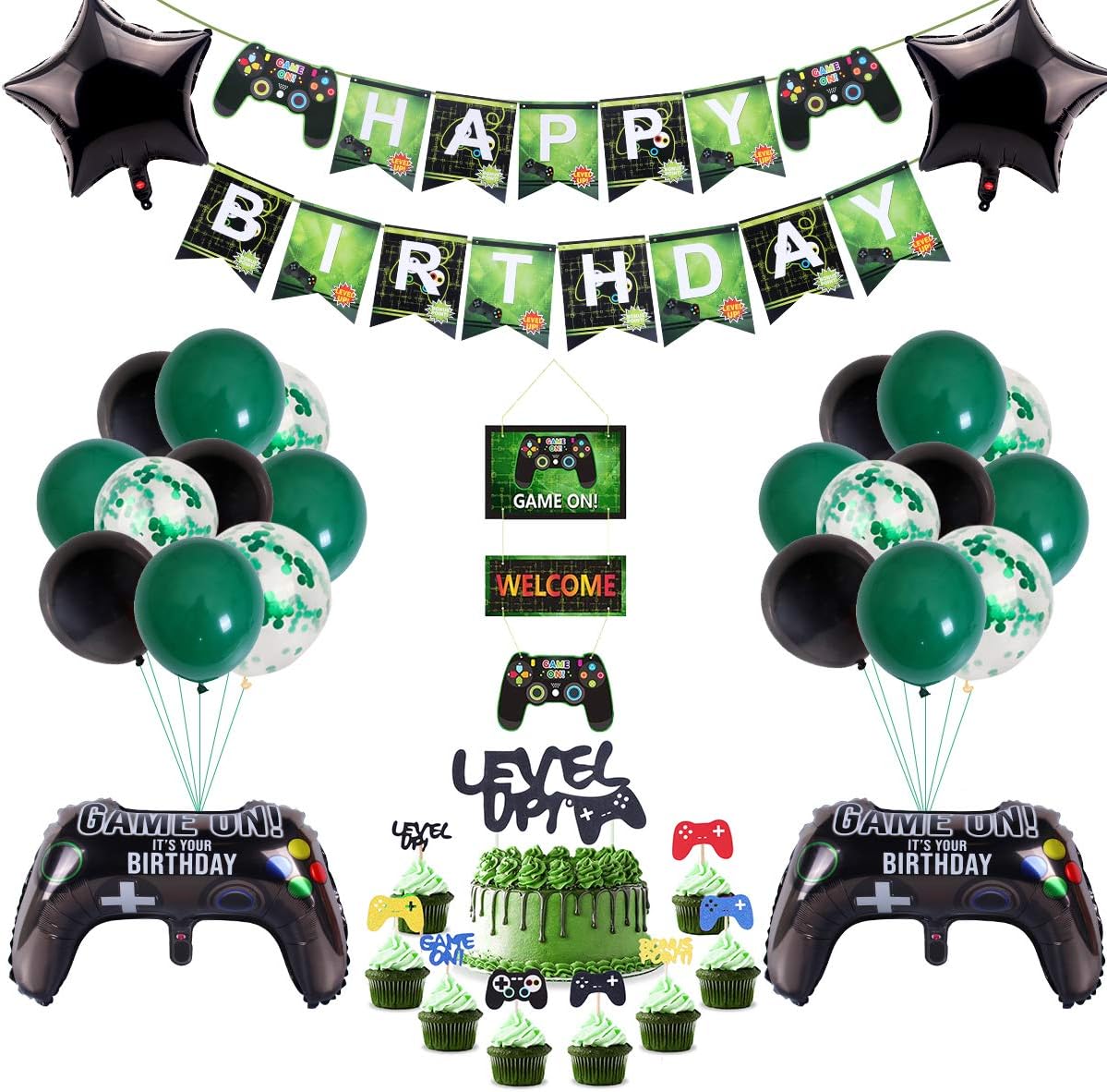 51 Pcs Video Game Supplies Party Recommended Balloons