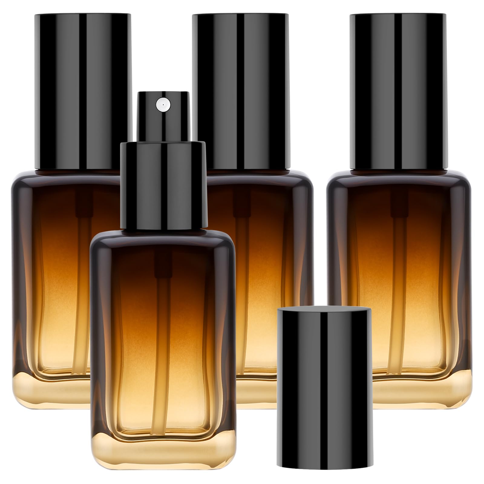 Flacon vaporisateur de voyage en verre ambré 50 ml Segbeauty pour parfum et cheveux (Lot de 4)